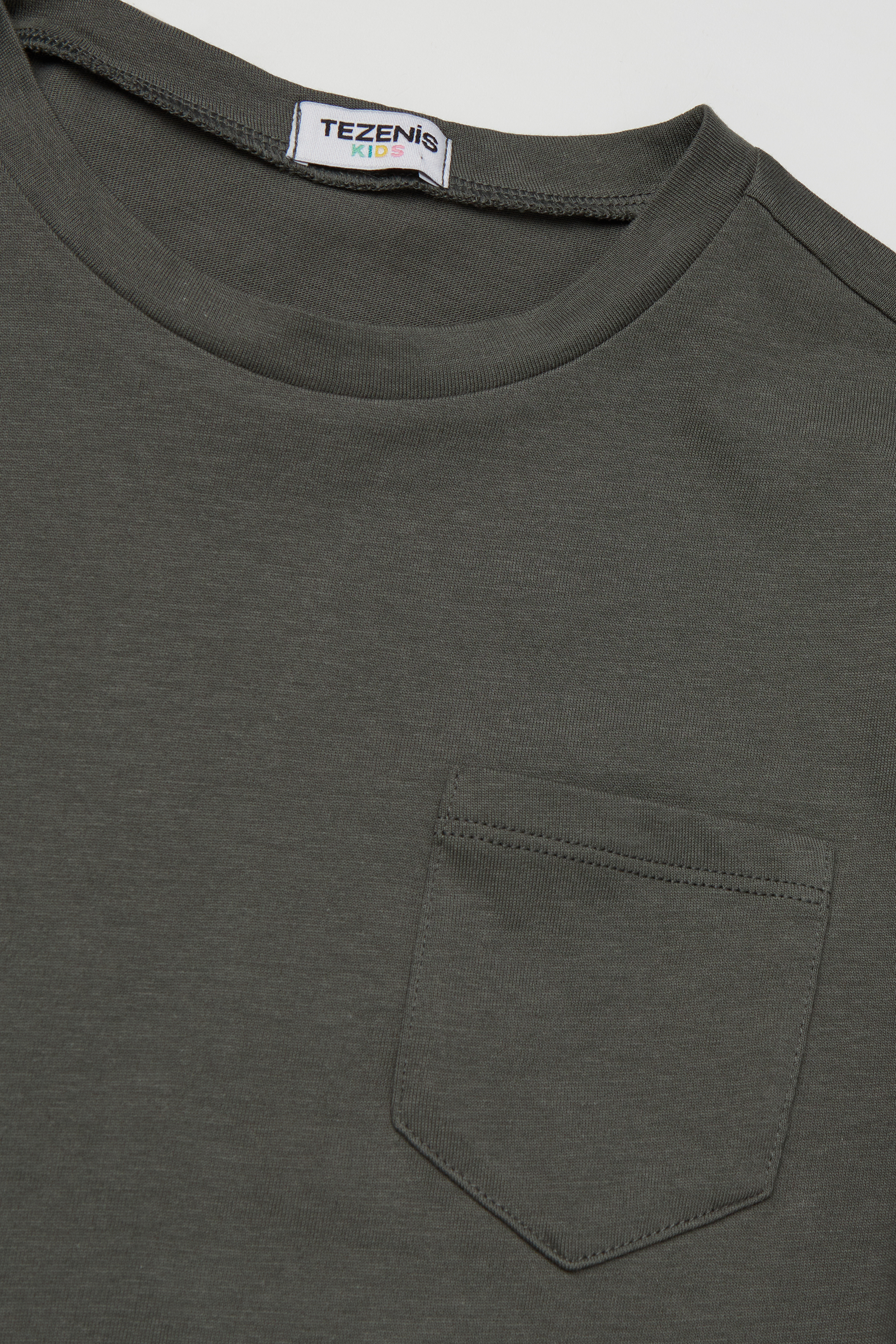 T-Shirt in Cotone Girocollo con Taschino Bimbo