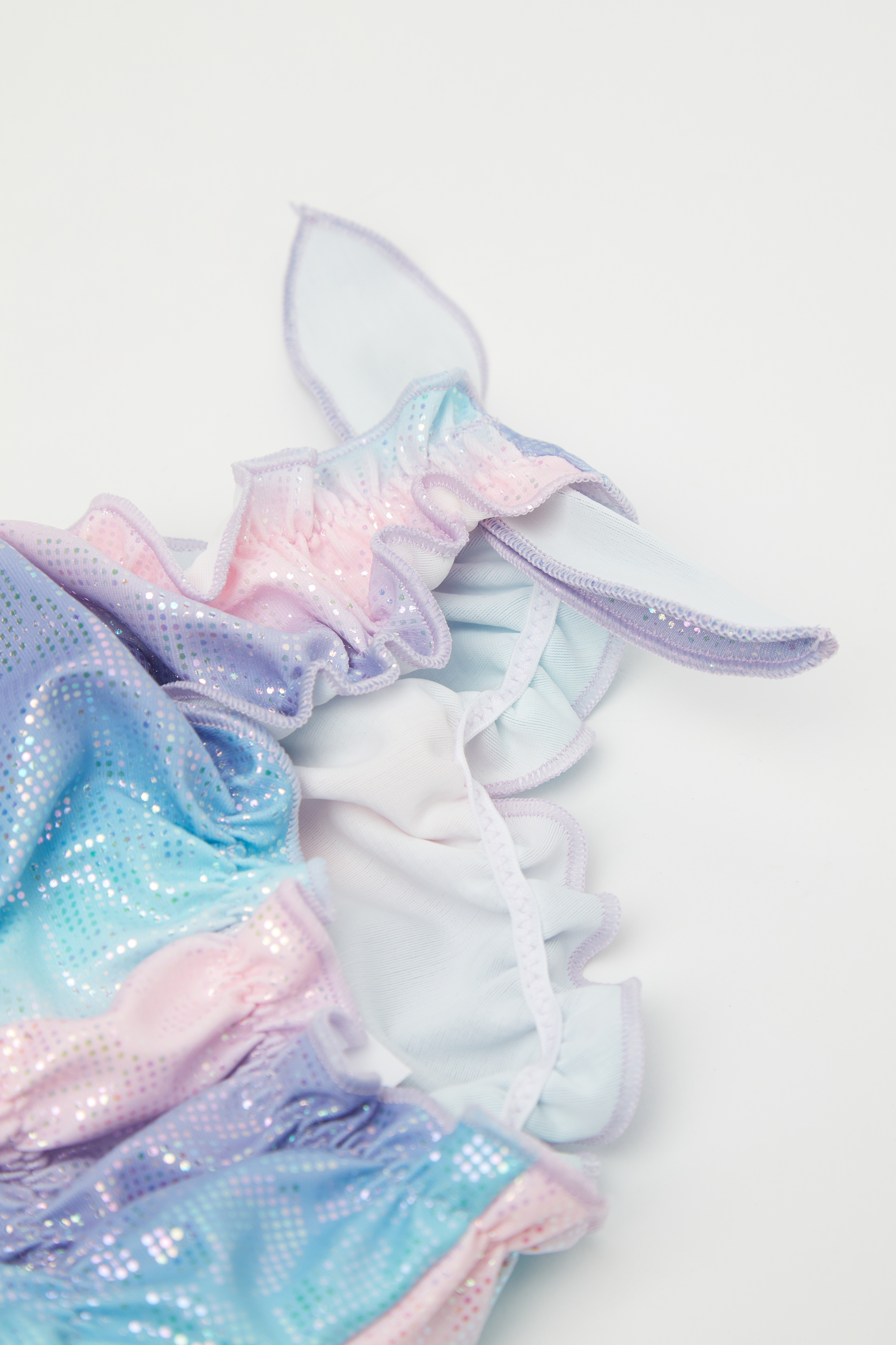 Bas de Bikini Ruché Fille avec Liens