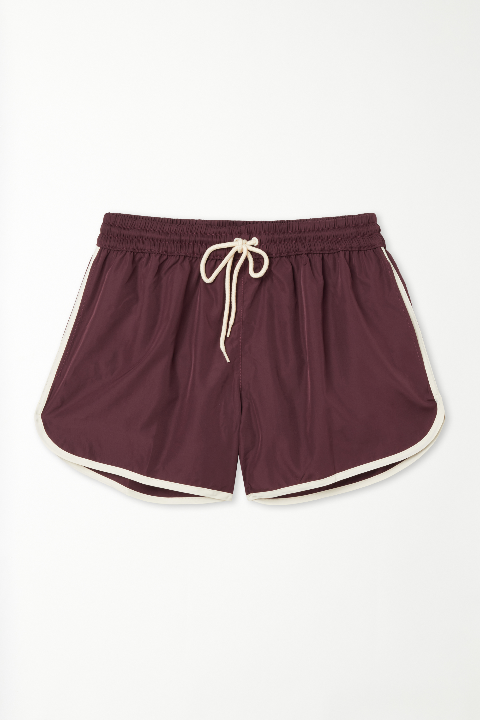 Short Recycled Swimming Shorts with Piping