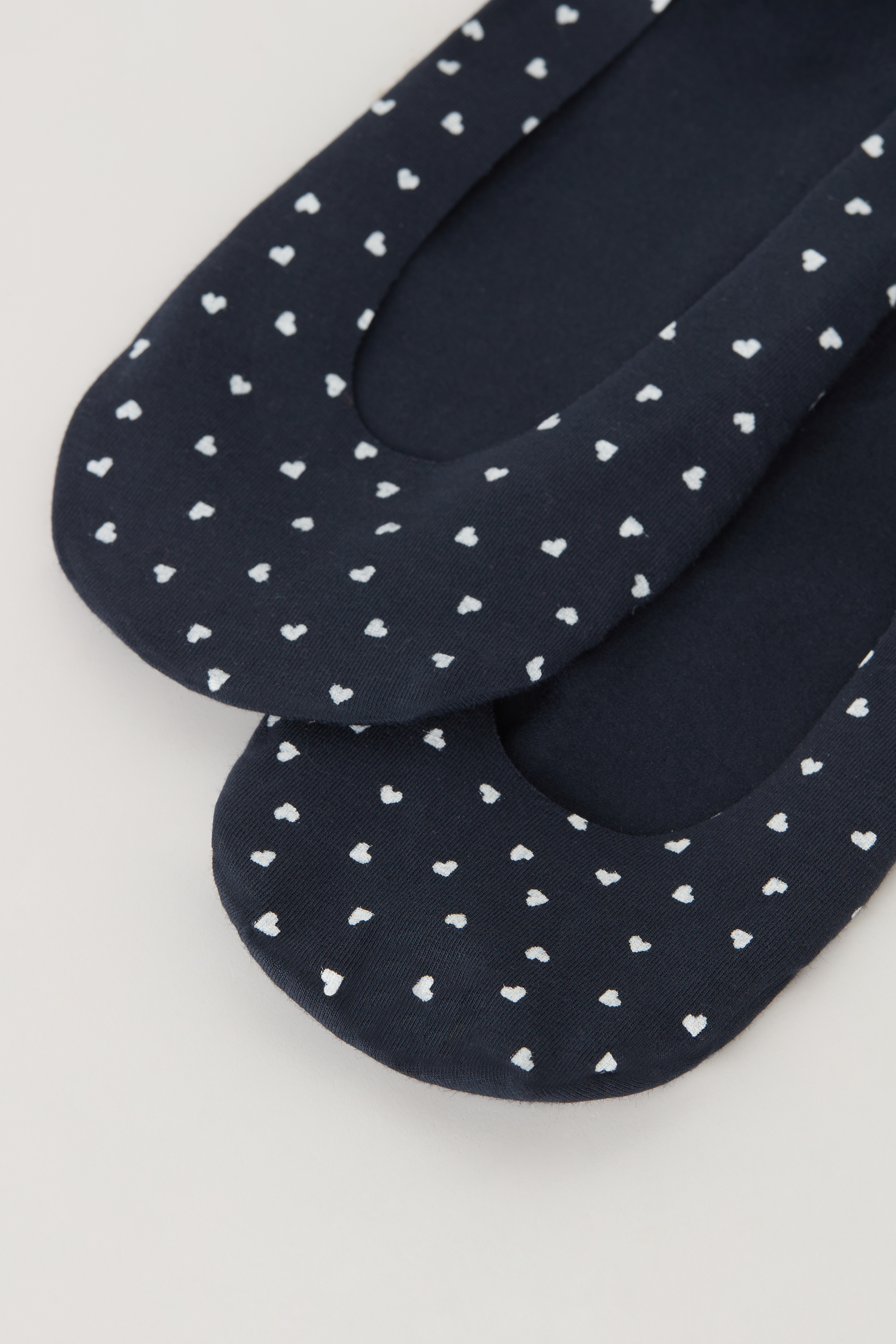 Patterned Cotton No-Show Socks