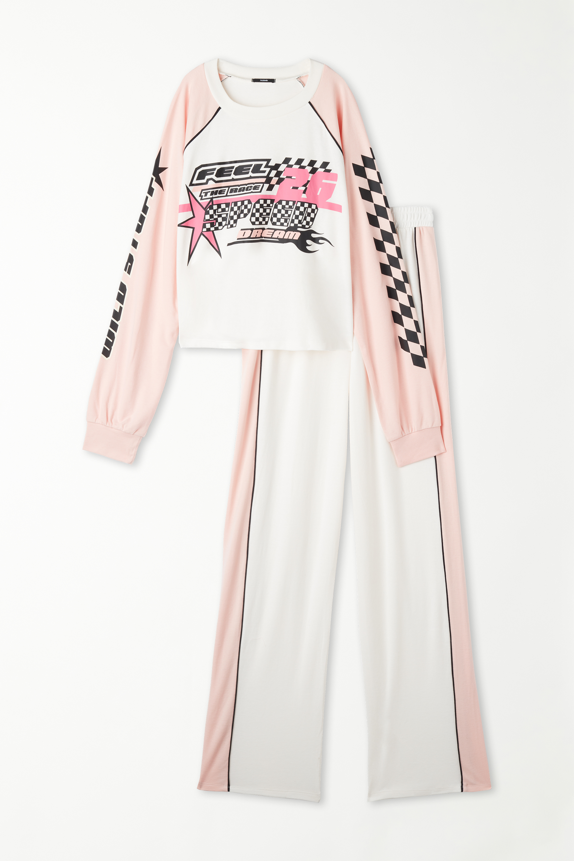 Pijama Comprido Algodão Estampado "Race"