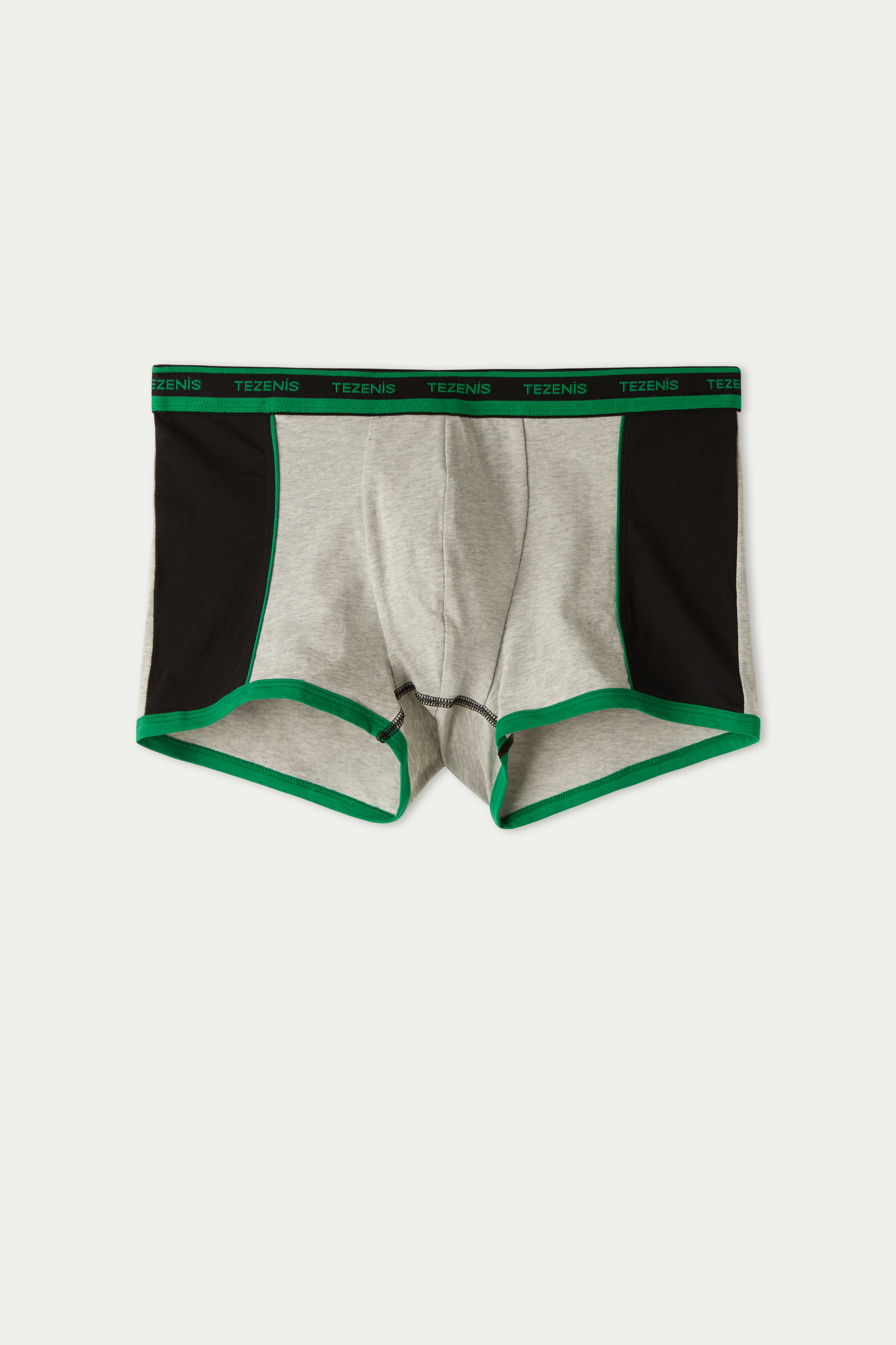 Two-tone Cotton Boxers with Logoed Elastic