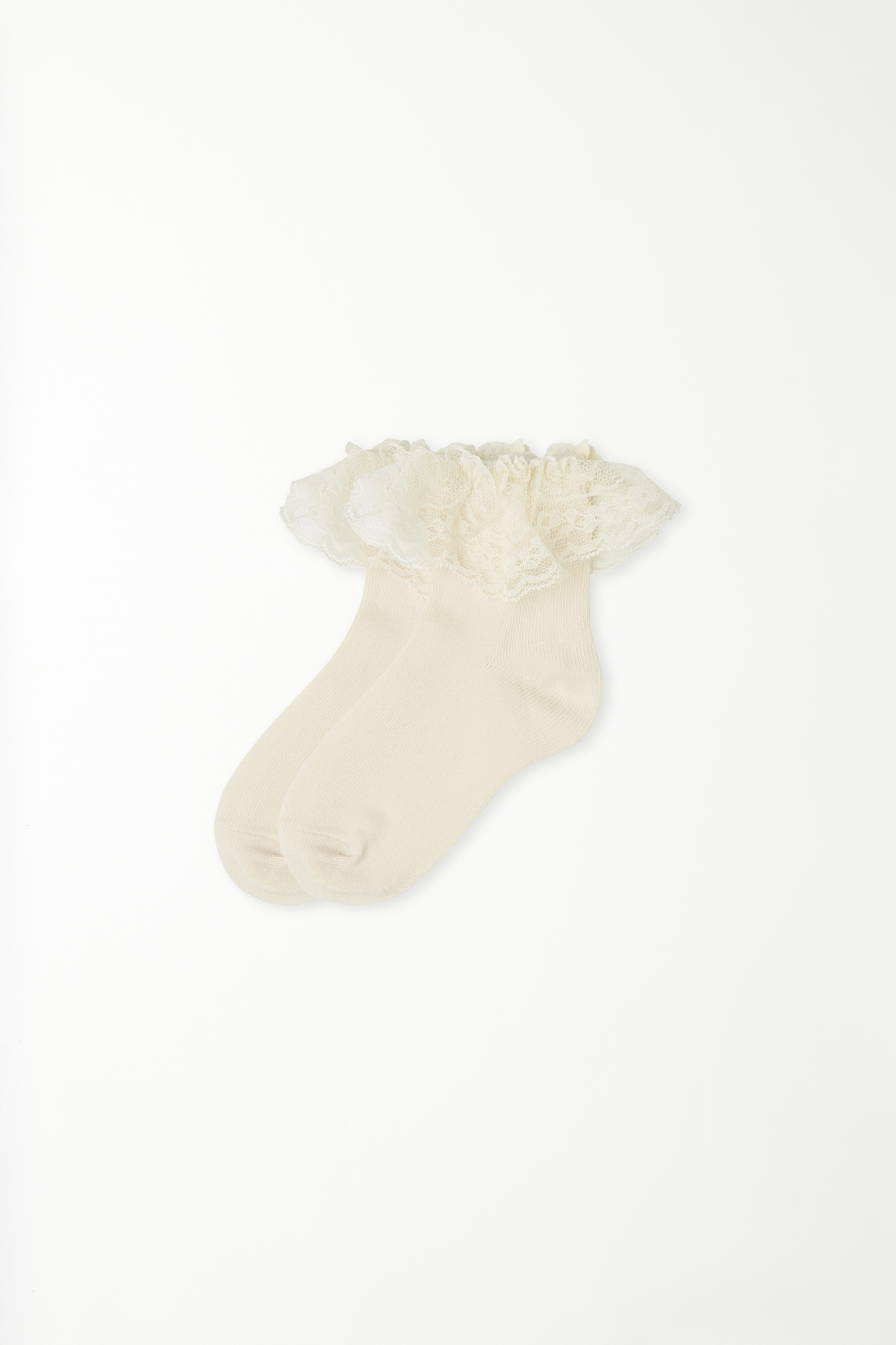 Socken für Mädchen aus Baumwolle und Spitze