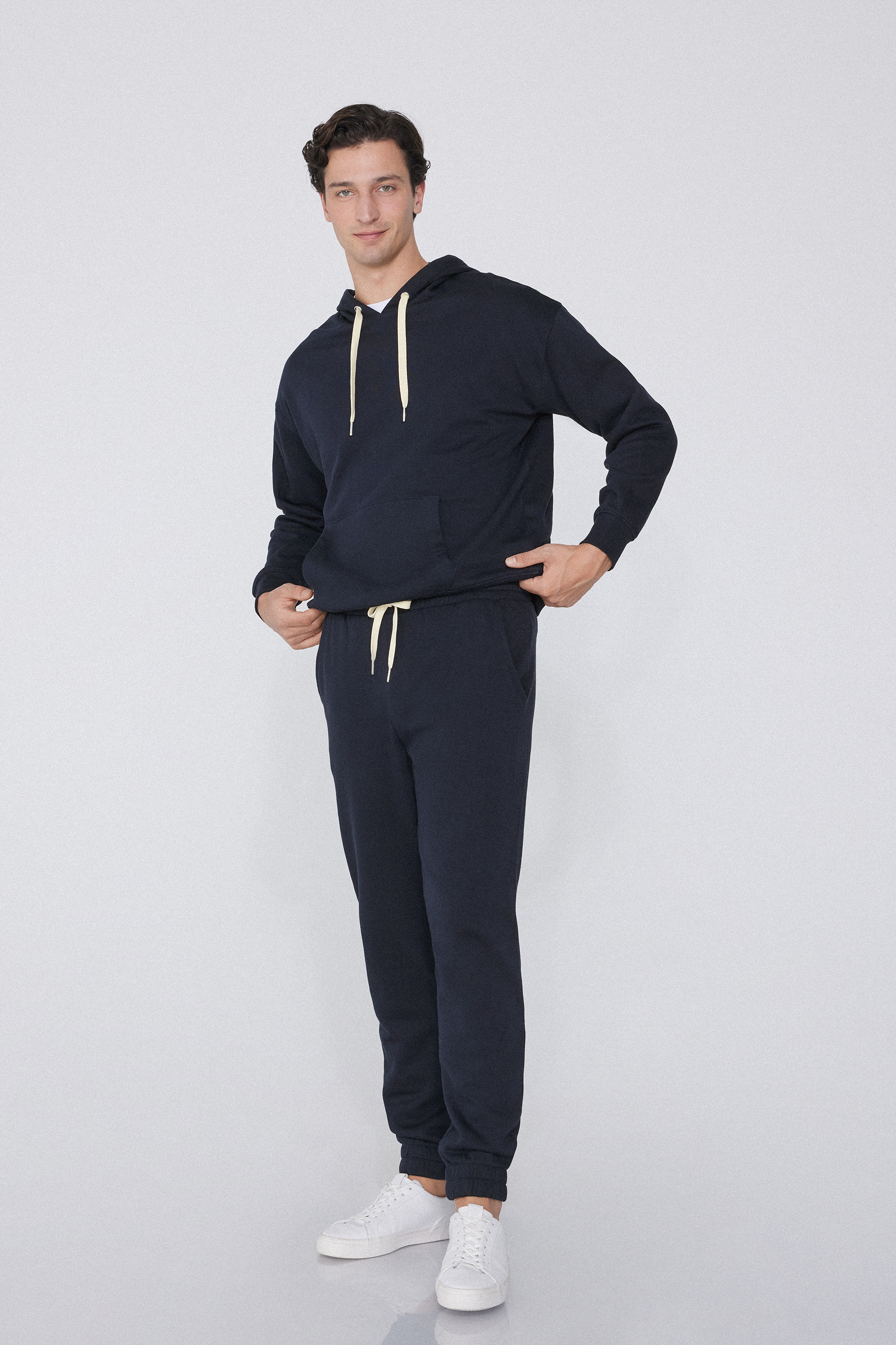 Pantaloni Felpa Pesante con Coulisse e Tasche