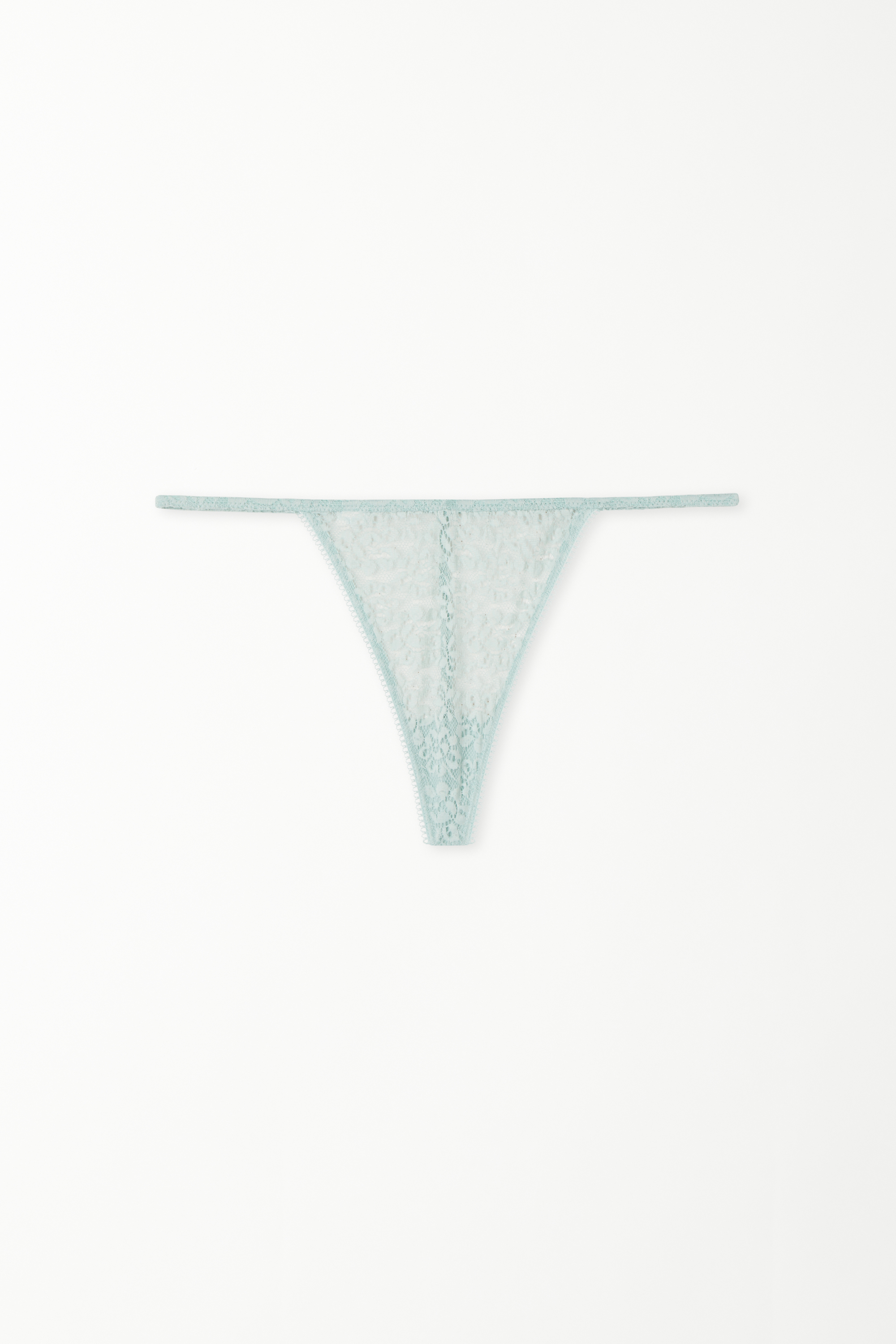 G-String with Thin Tanga-Style Panel in Recycled Lace