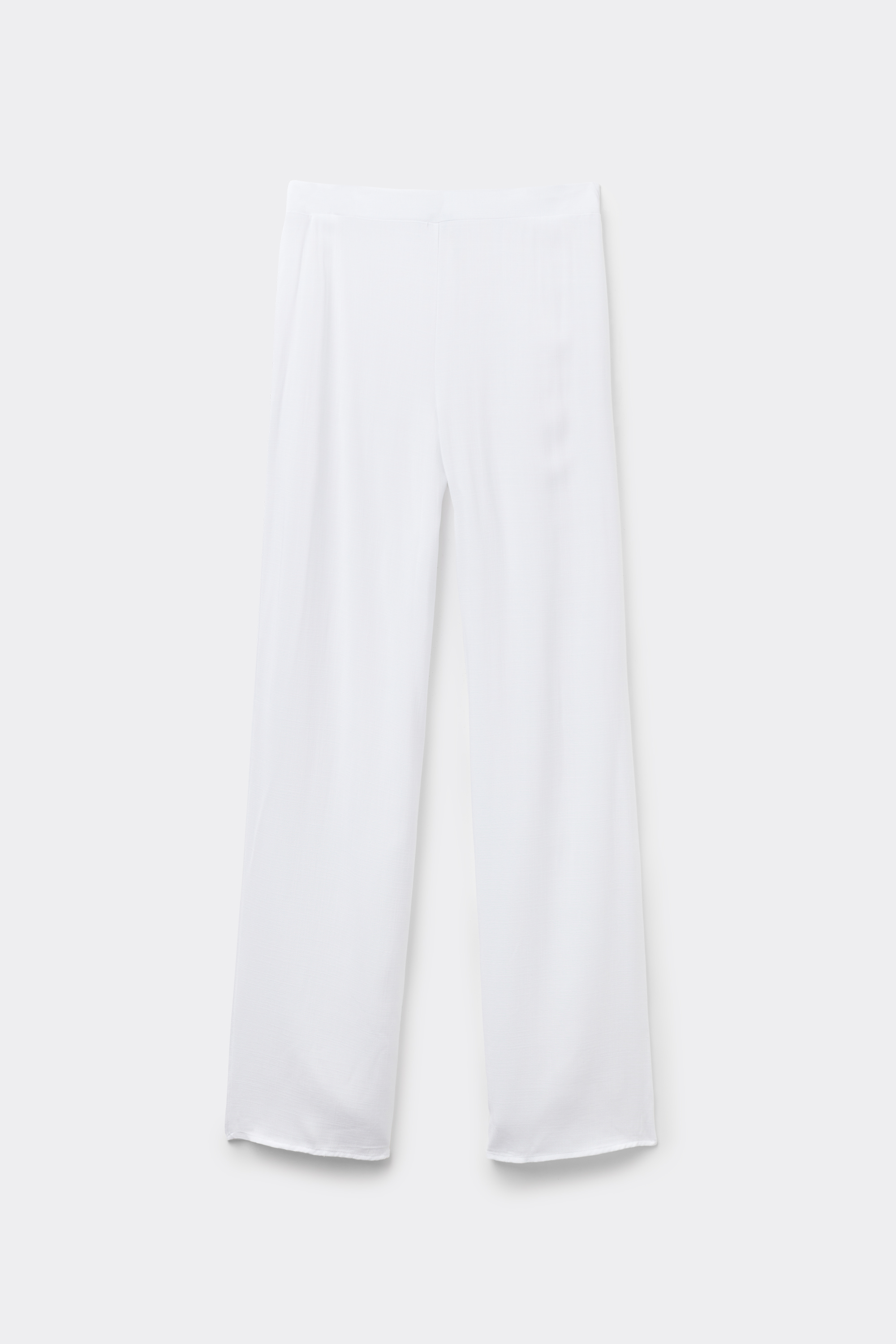 Brushed Canvas Palazzo Trousers