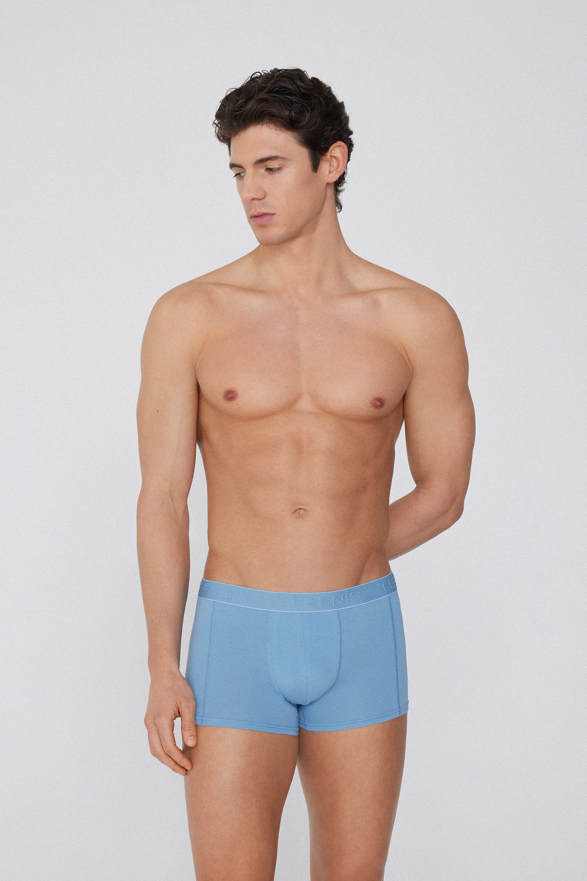 Boxers de Algodão Orgânico Costuras Contrastantes com Logótipo