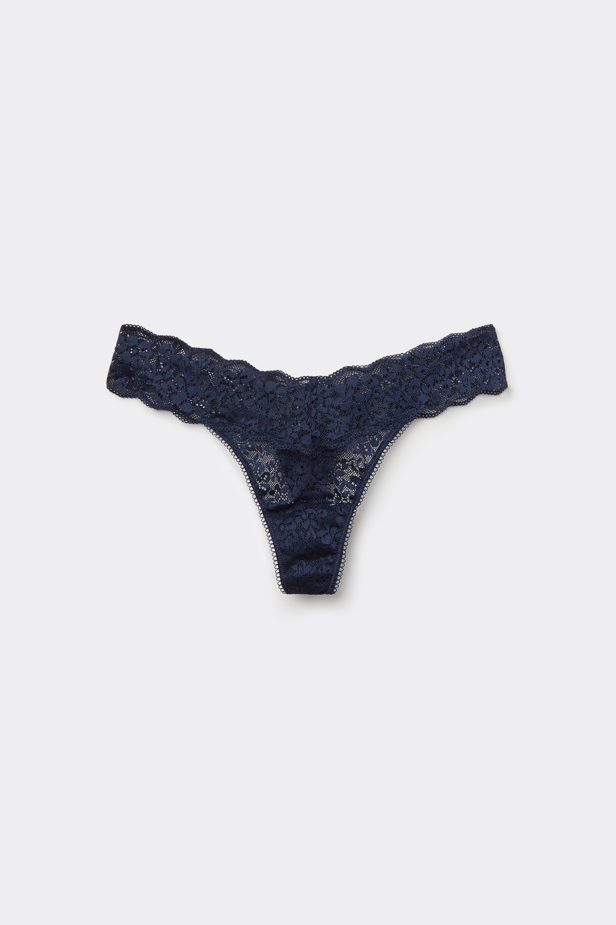 Recycled Lace High-Cut Thong