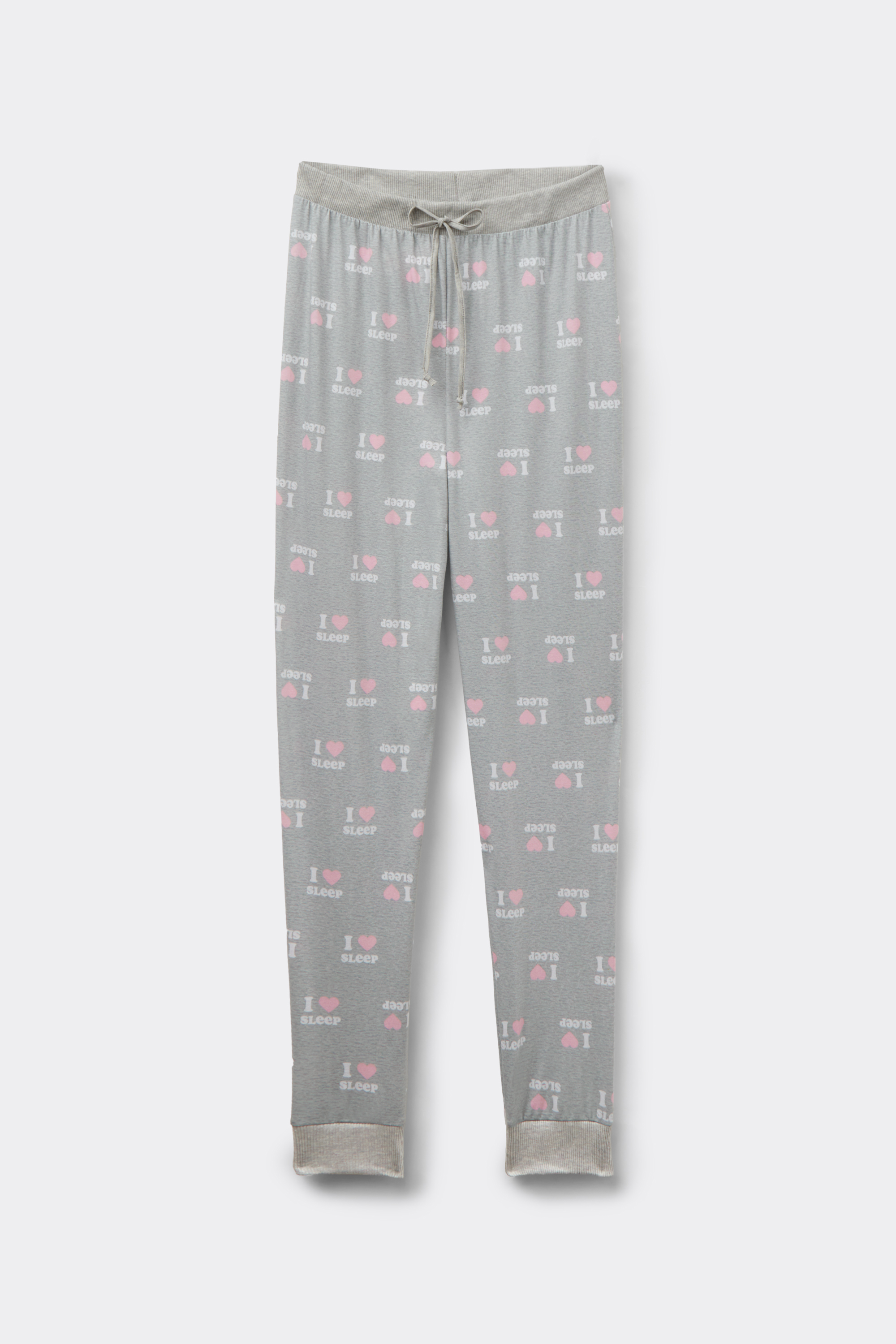 Long Print-Detail Trousers