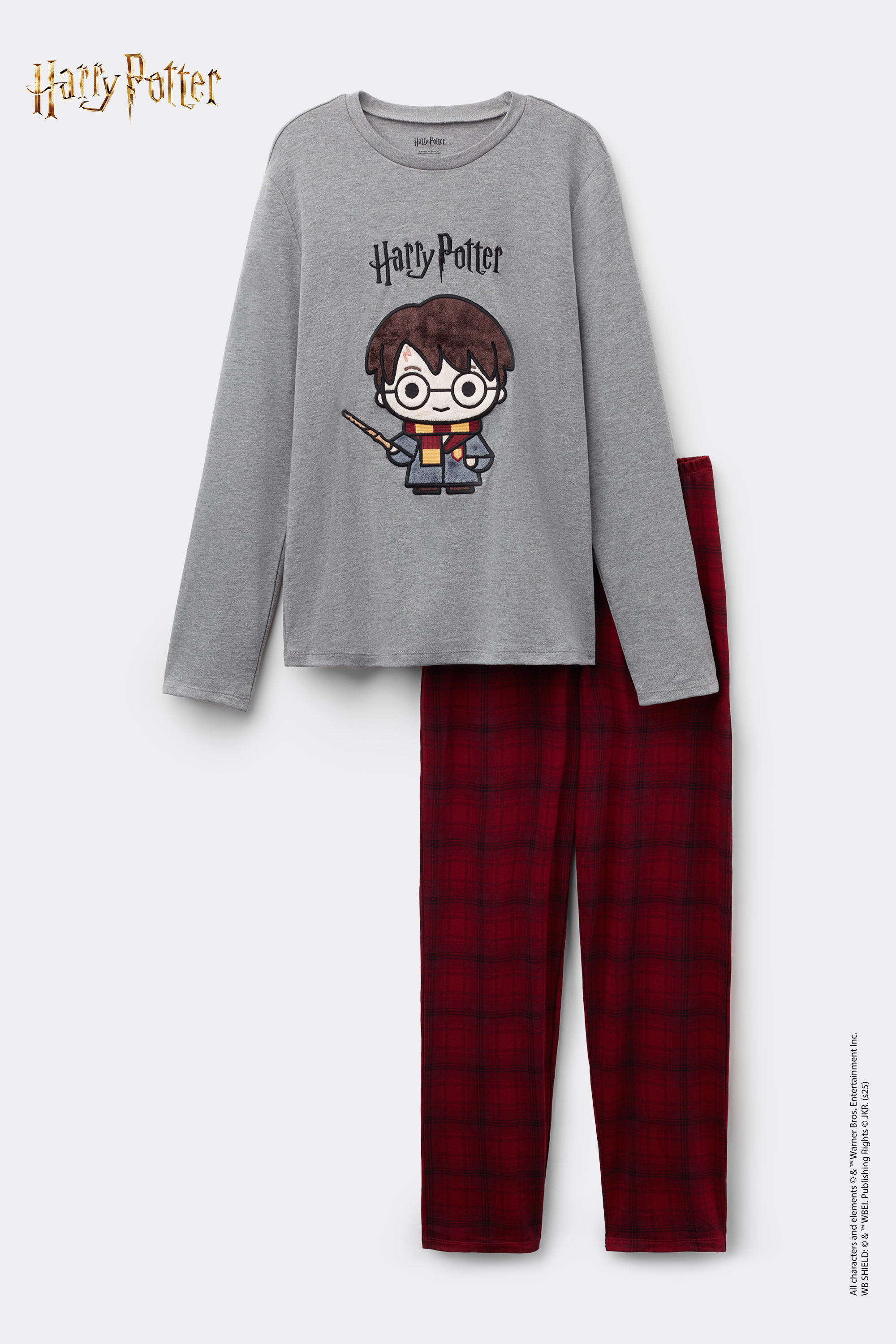 Pijama Largo de Algodón Parche Harry Potter