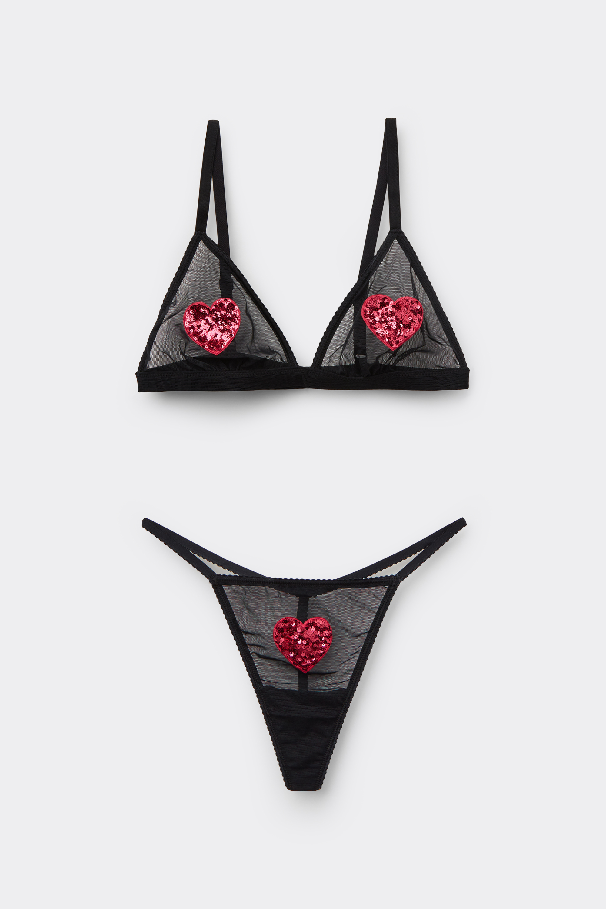 Completo Reggiseno Triangolo/Perizoma Patch Heart