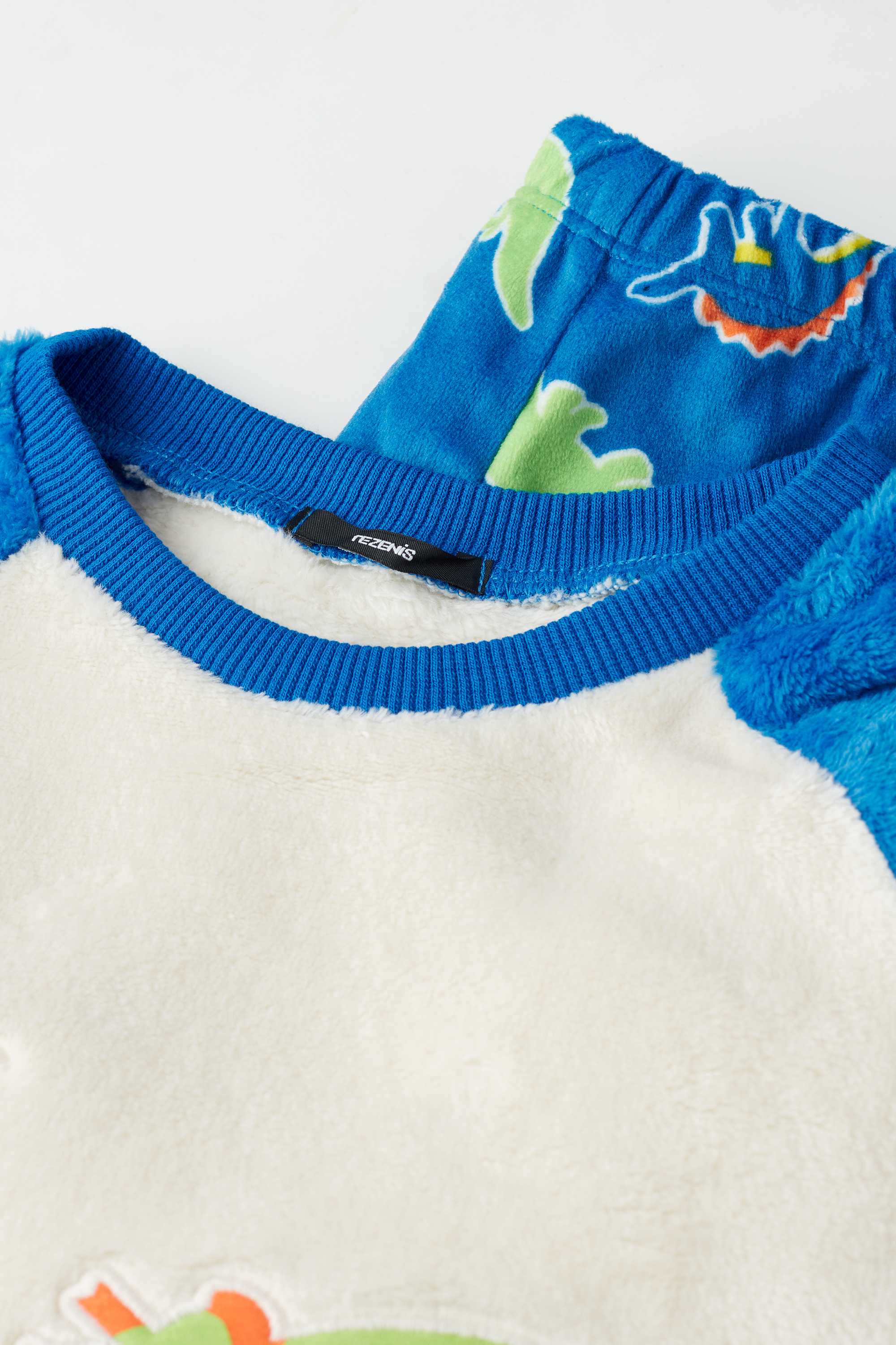 Long Fleece Pyjamas with Dinosaur Print