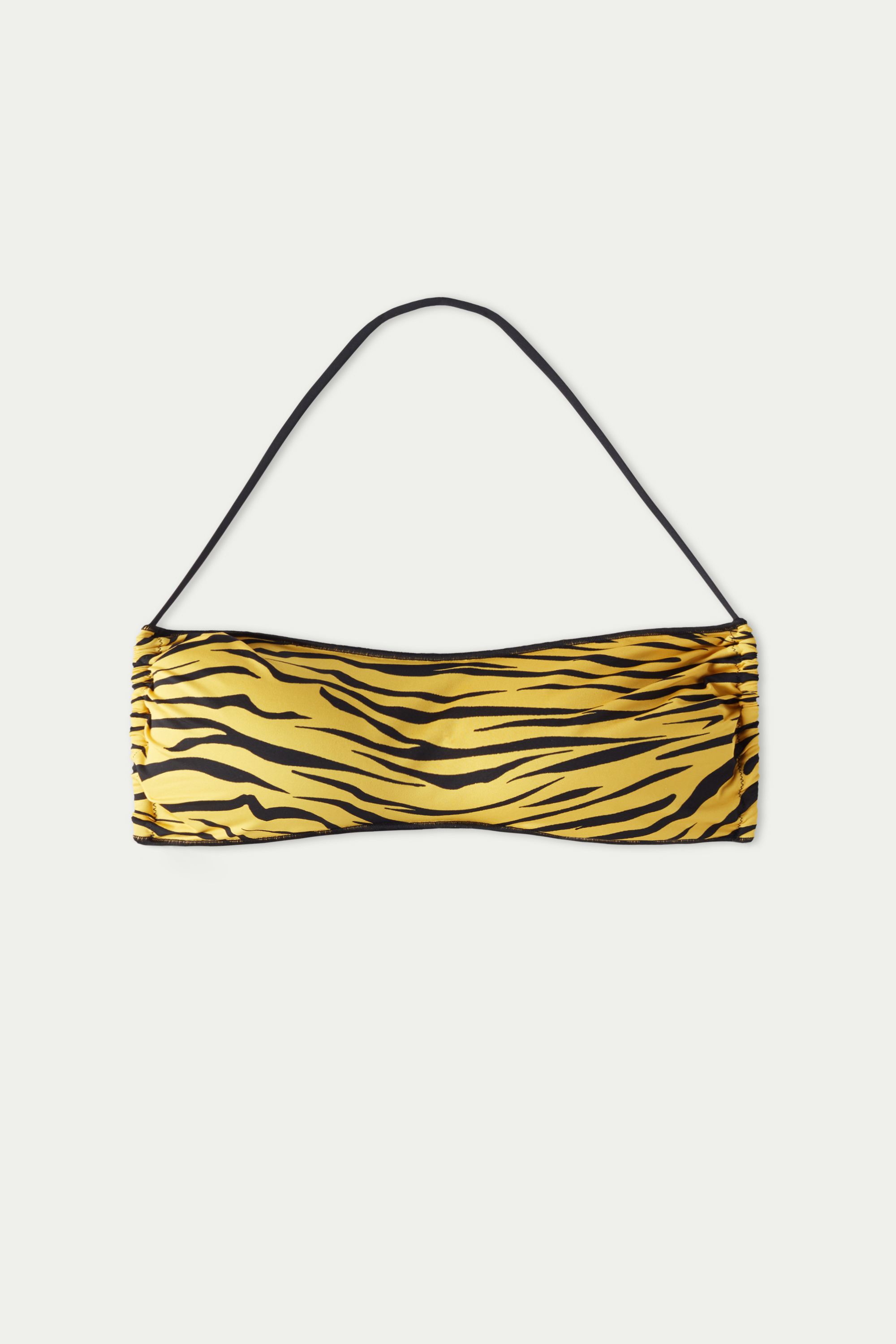 Bustier-Bikinioberteil mit herausnehmbaren Polstern Yellow Zebra