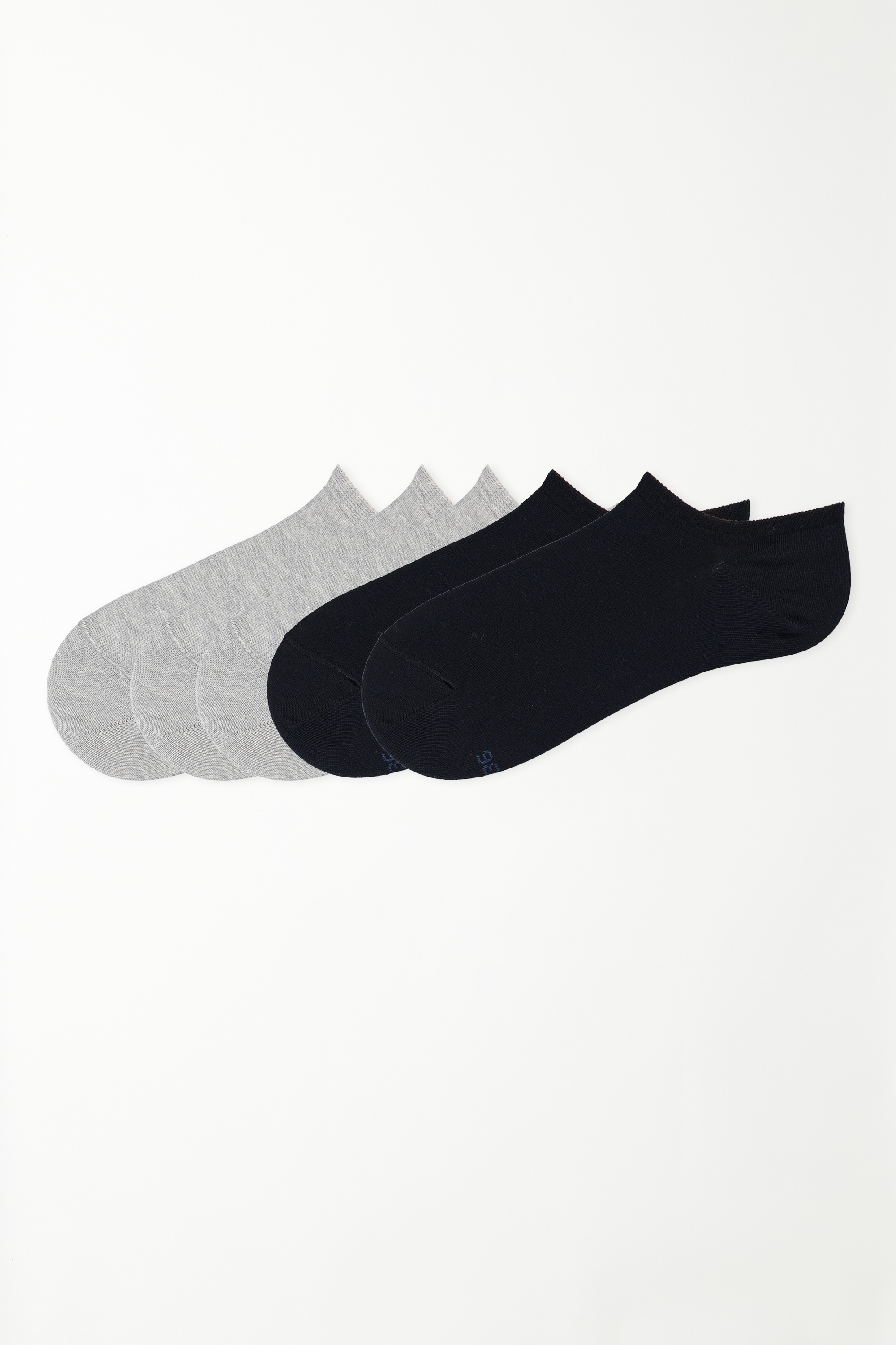 5 X Plain Colour Cotton Trainer Socks