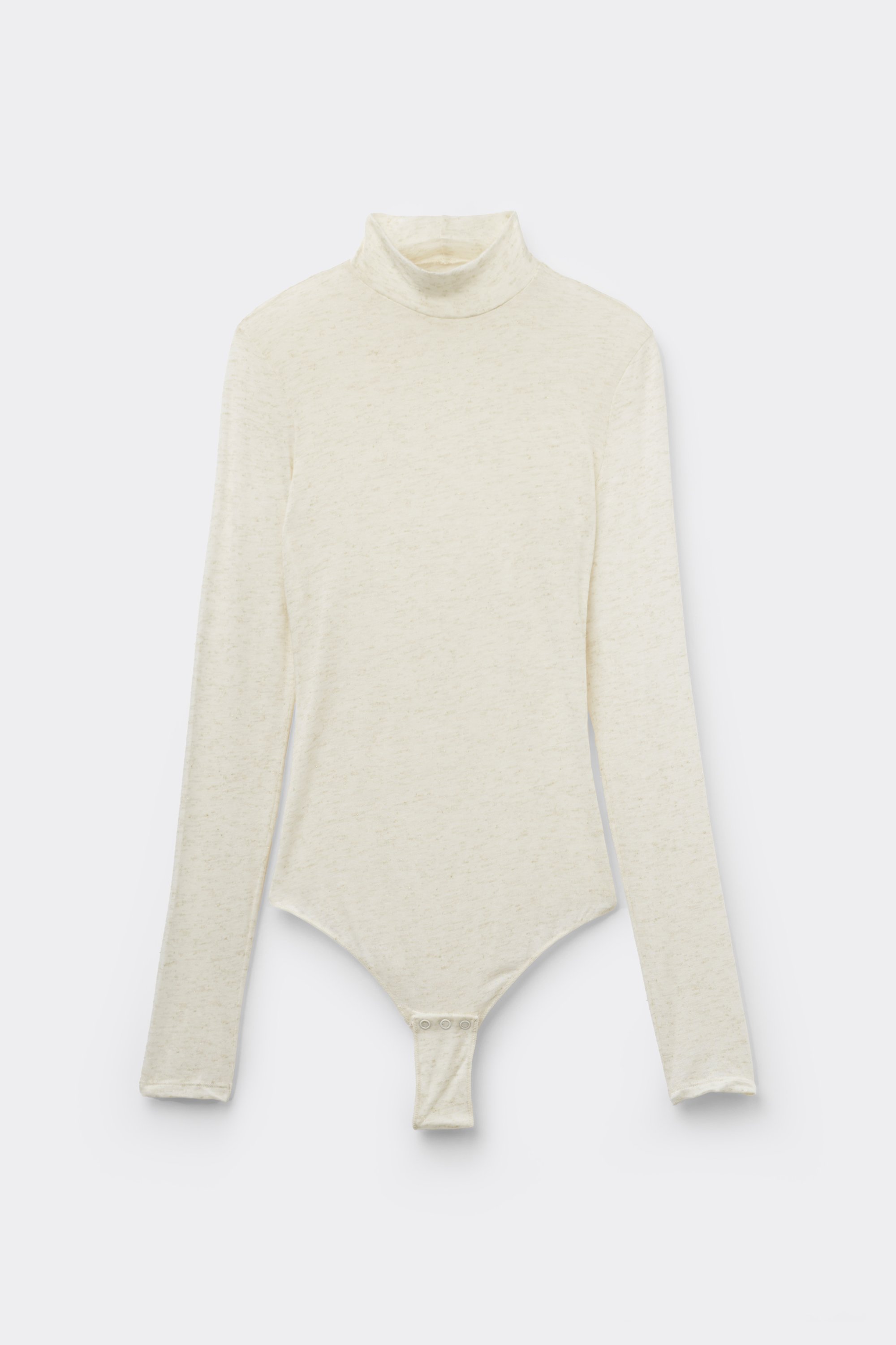 Body Manches Longues en Laine Mérinos Lamée et Viscose