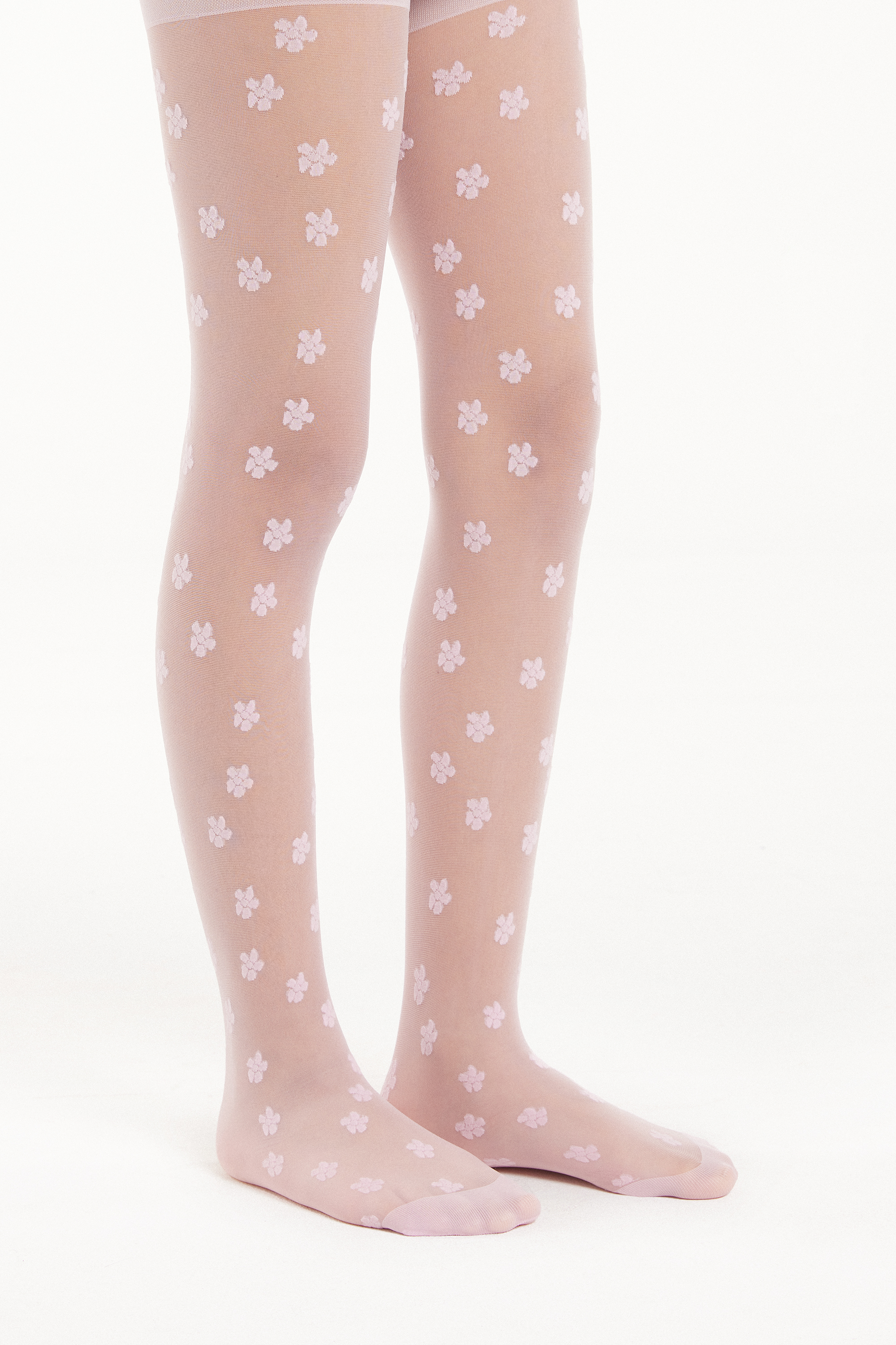 Girls’ 20 Denier Patterned Sheer Tights