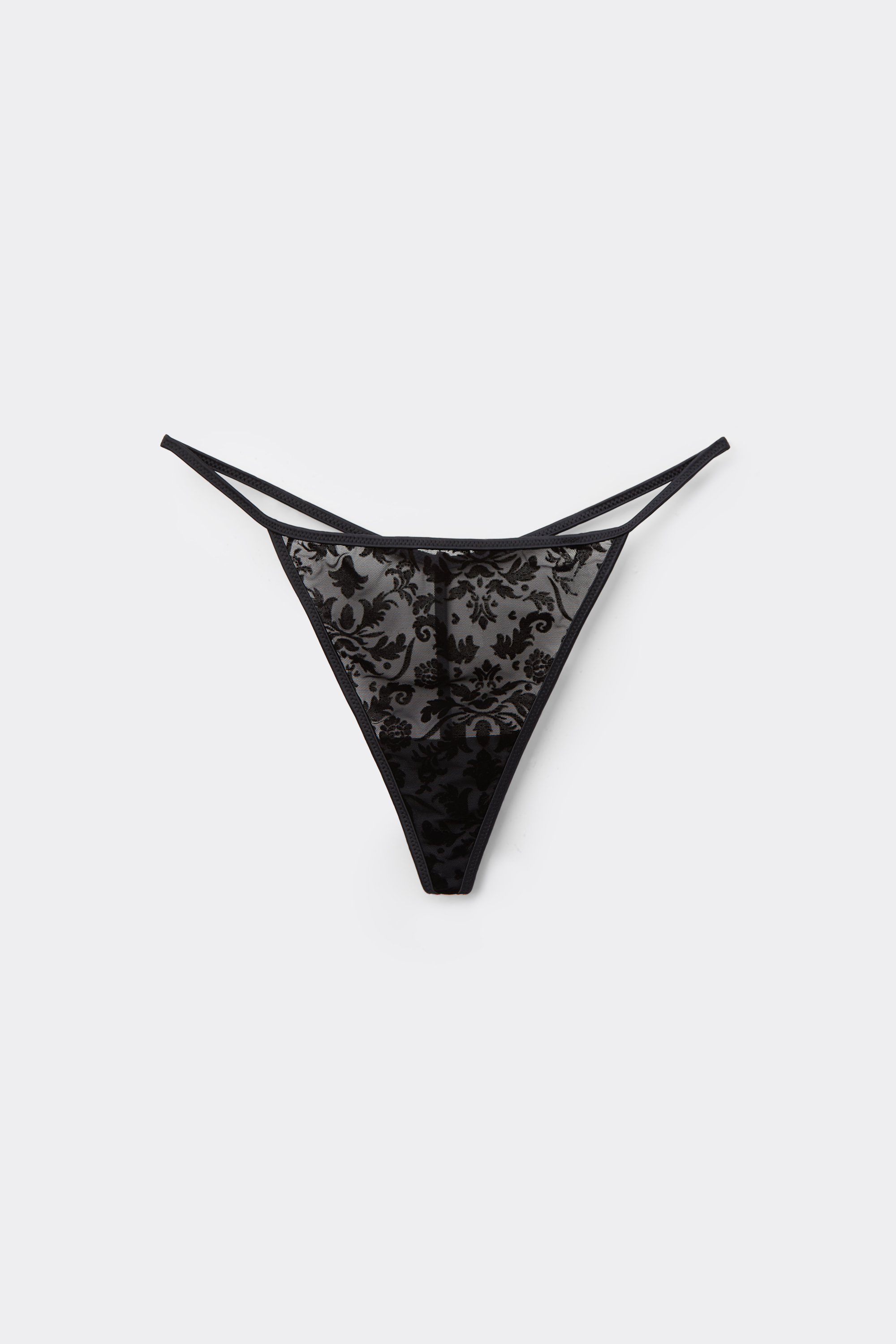 Chilot Tanga cu Bretea Laterală Caracteristică Velvet Noir