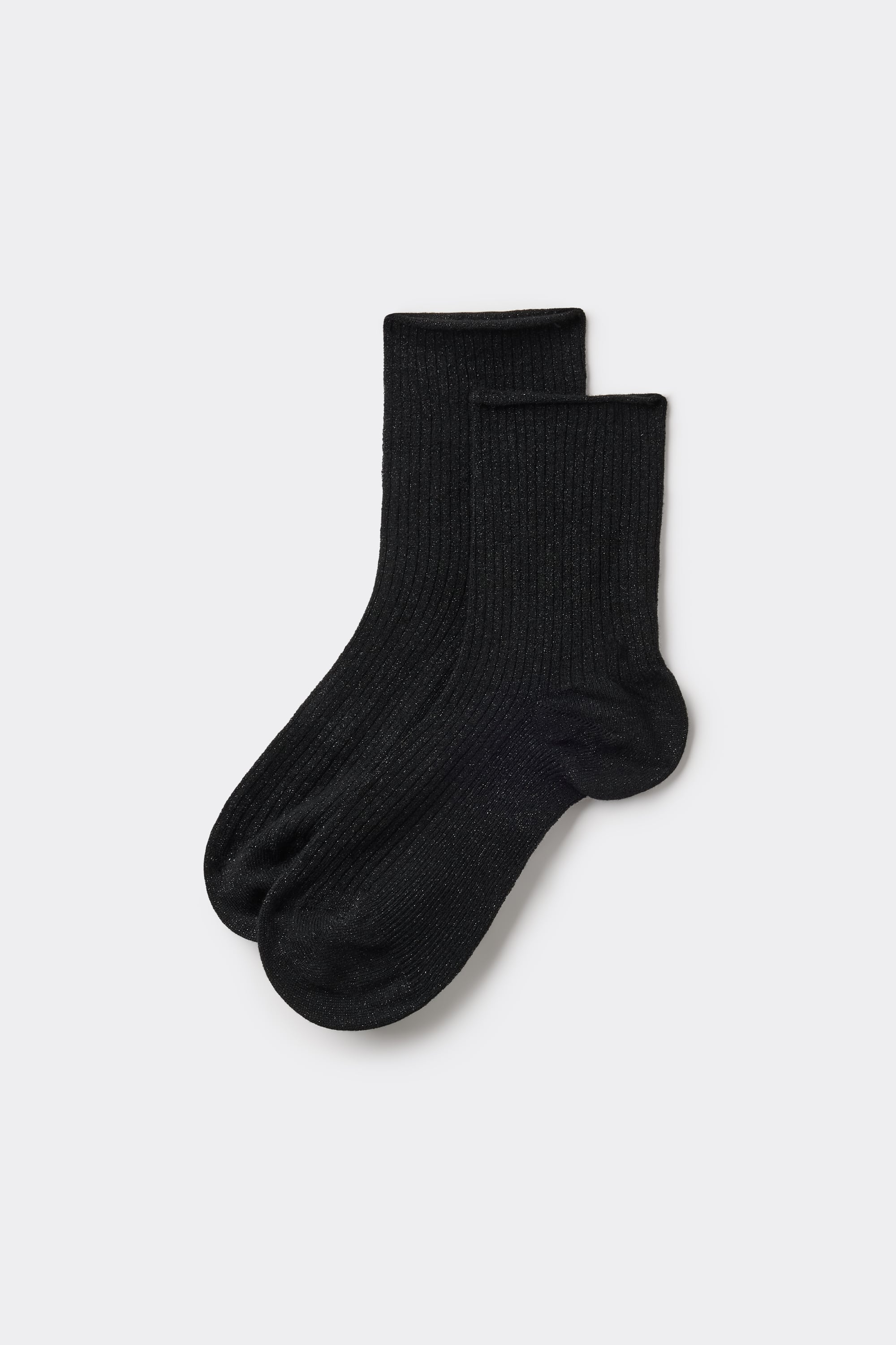 Kurzsocken ohne B&uuml;ndchen gerippt