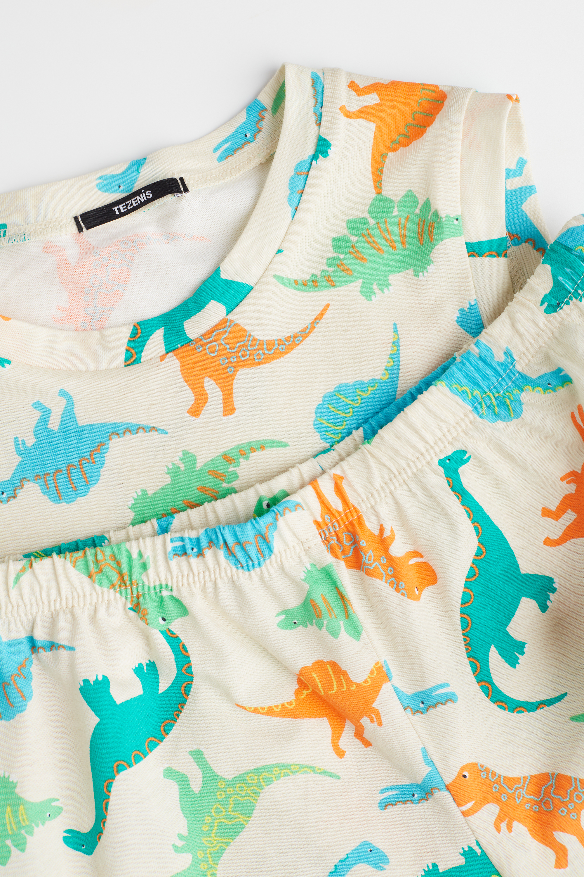 Pyjama Court Garçon Coton Imprimé Dinosaures