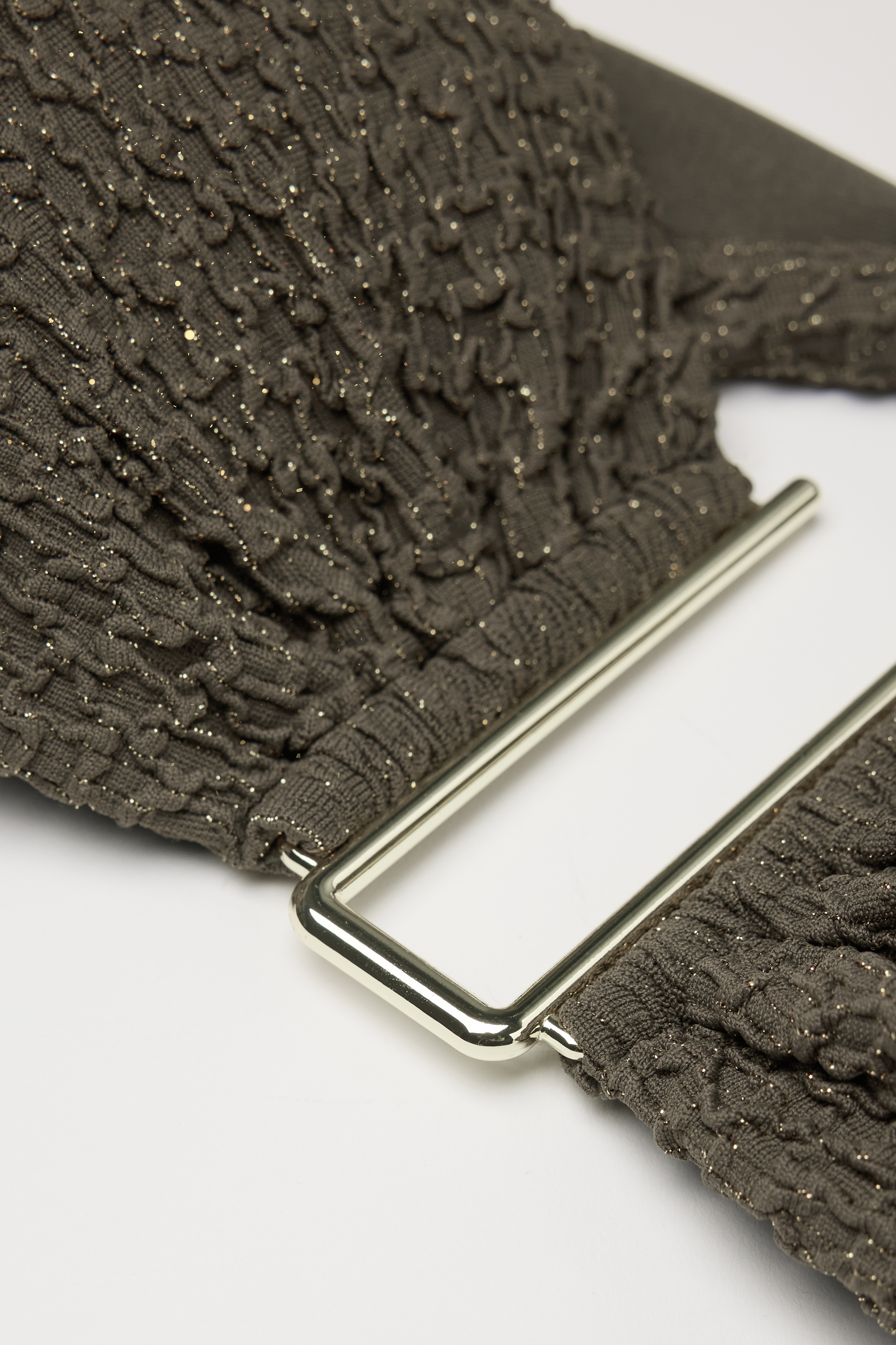 Bandeau-Bikinioberteil mit herausnehmbaren Polstern Crinkle Dune