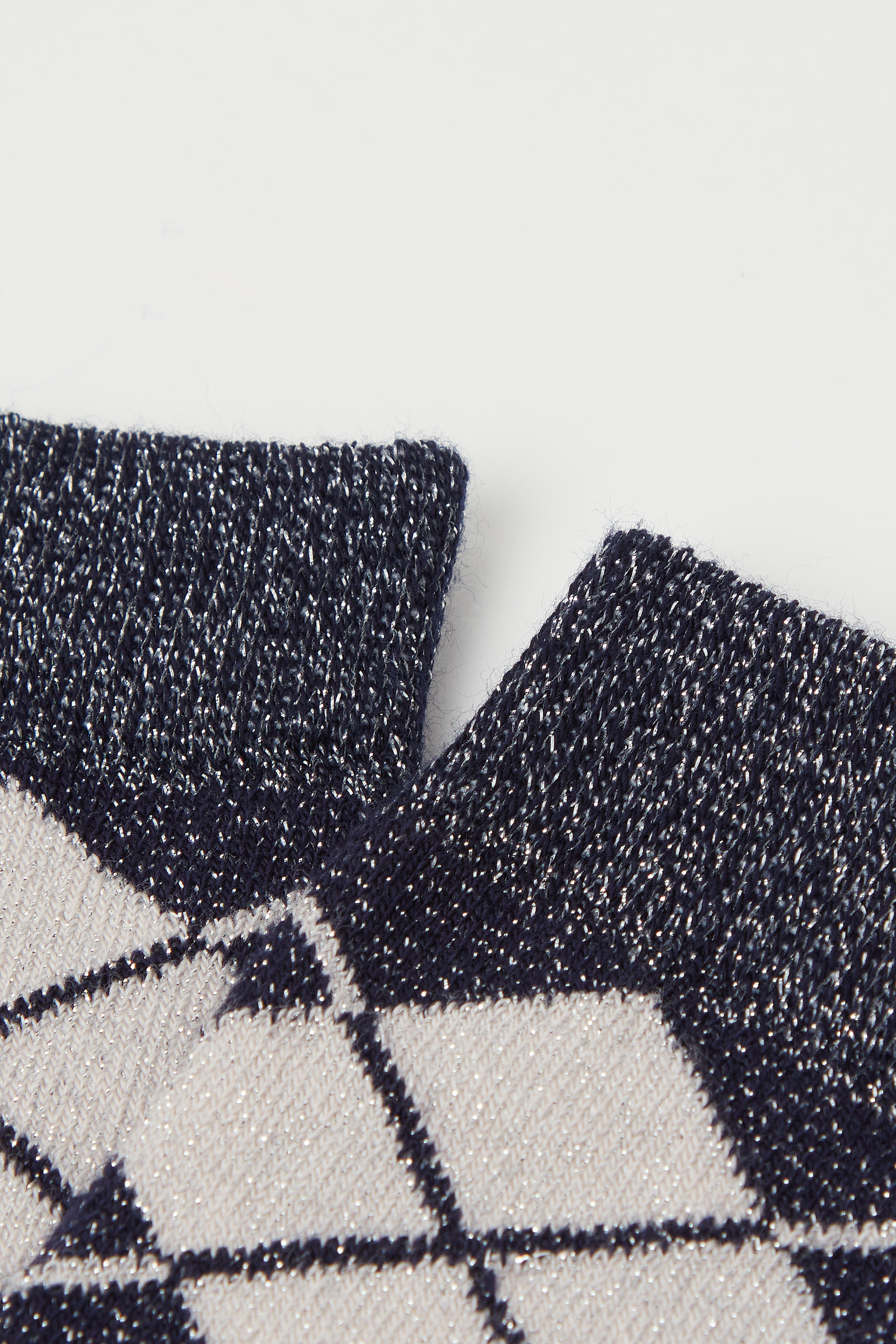 Girls’ Long Laminated Diamond Print Socks