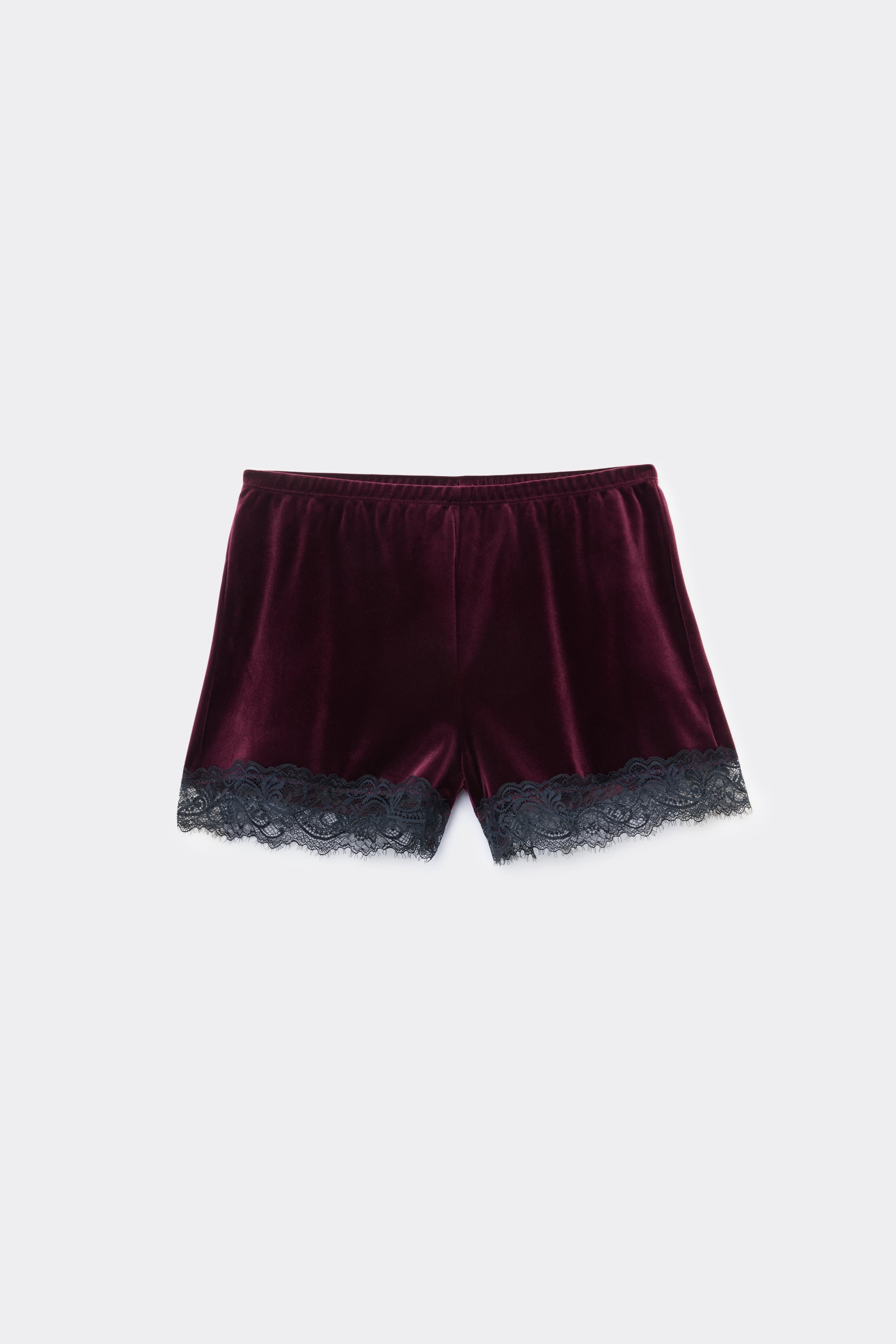 Shorts in Velluto e Pizzo