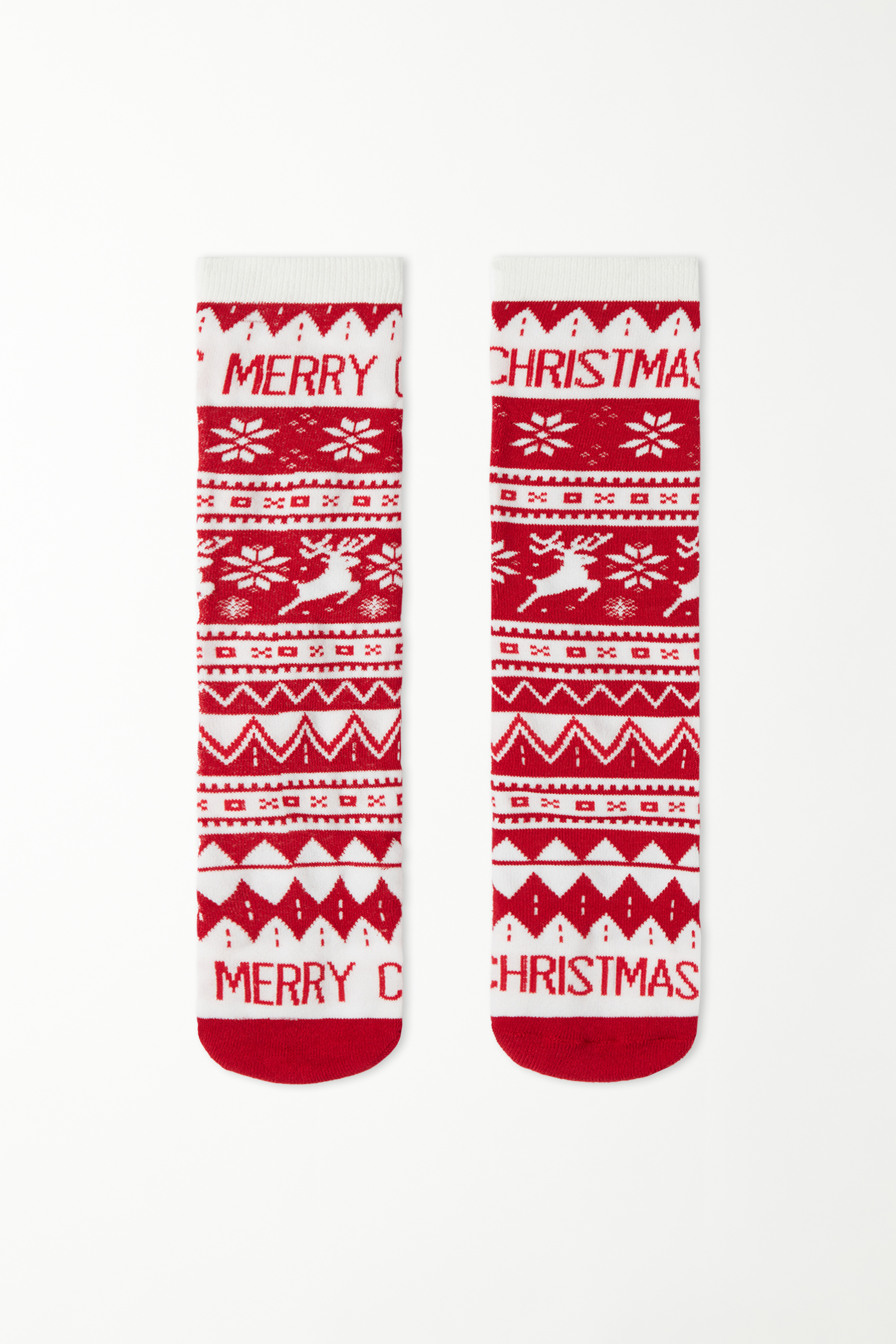 Men’s Thick Long Socks with Christmas Print
