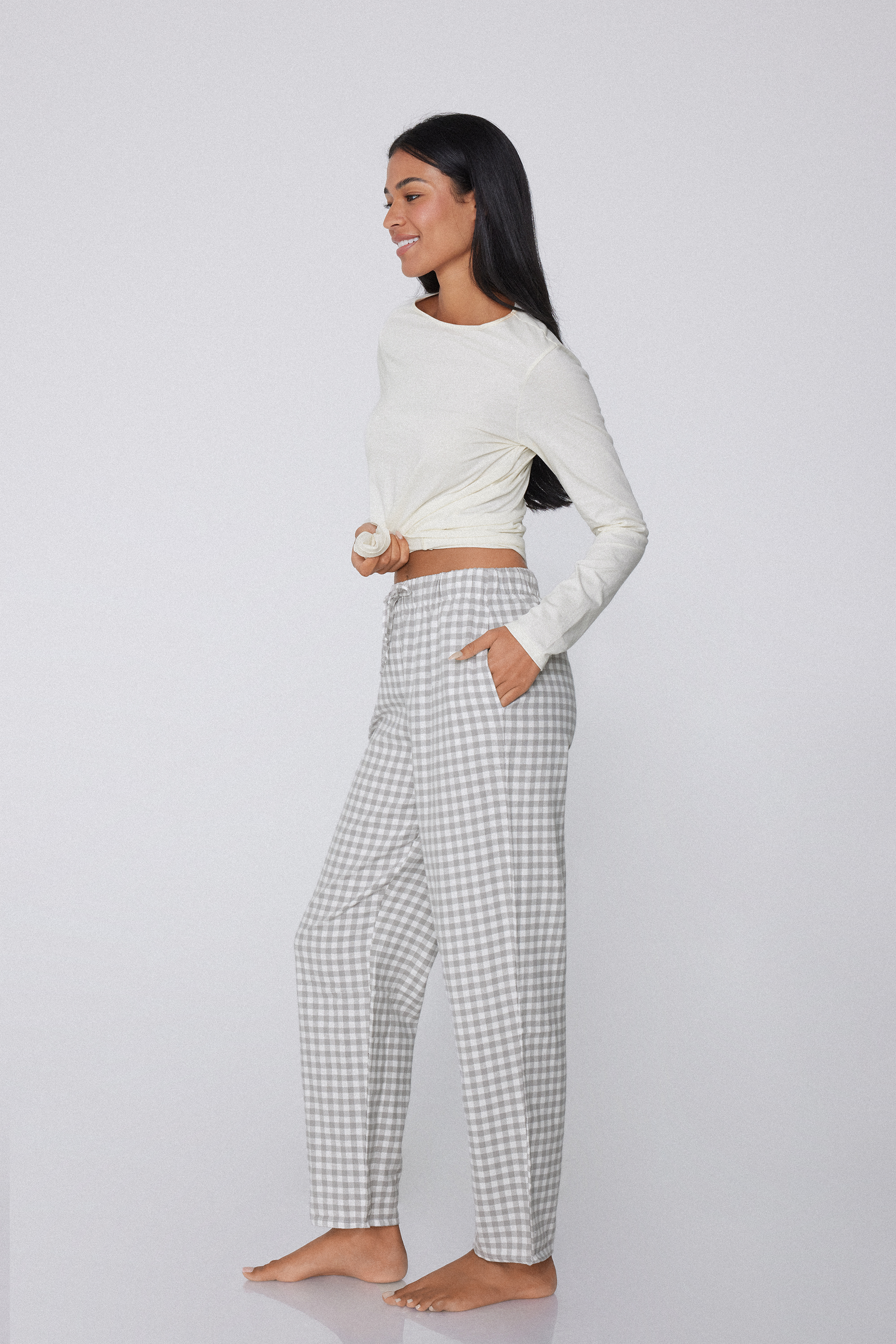 Lange Broek van Flanel met Print