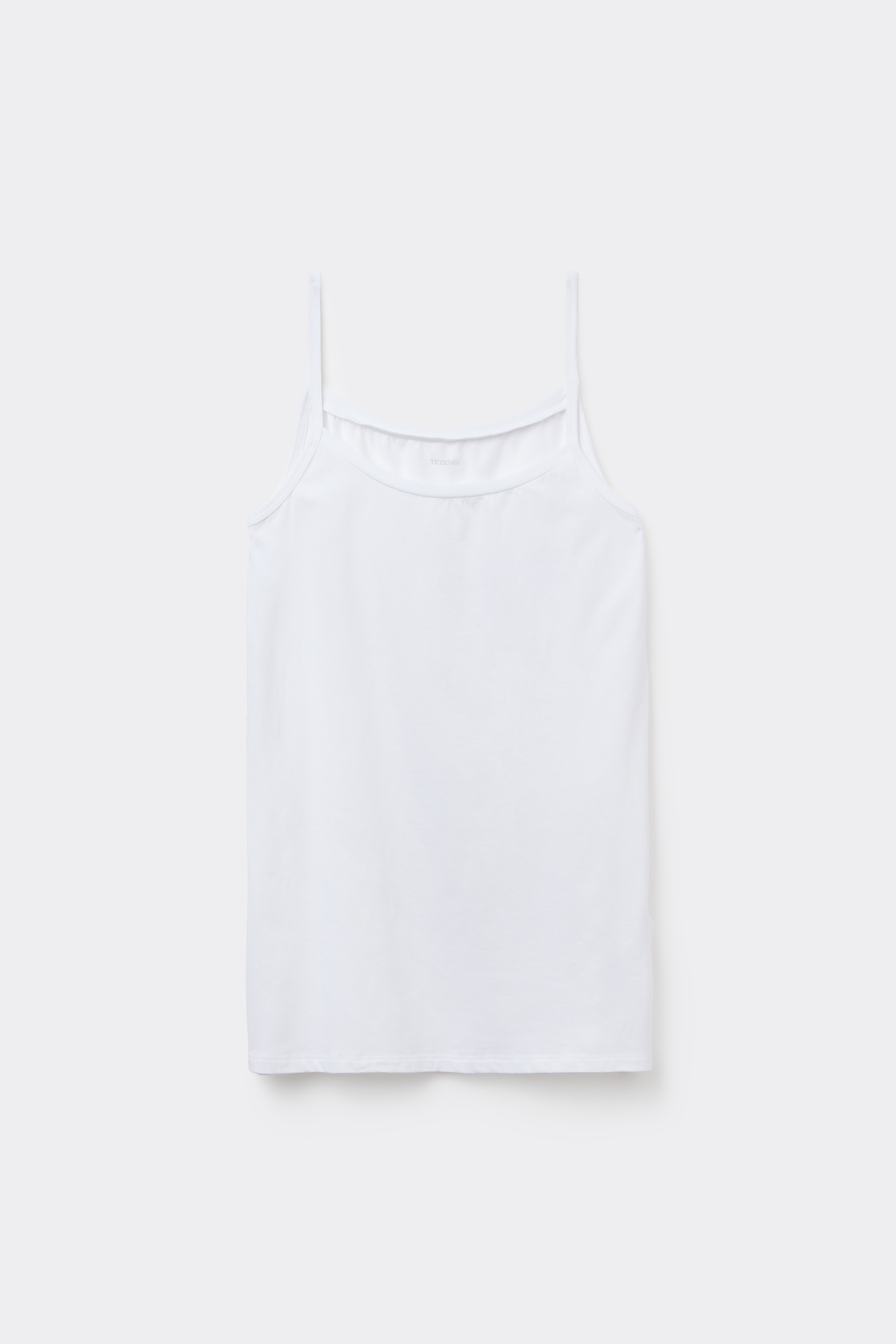 Round-Neck Stretch Cotton Tank Top