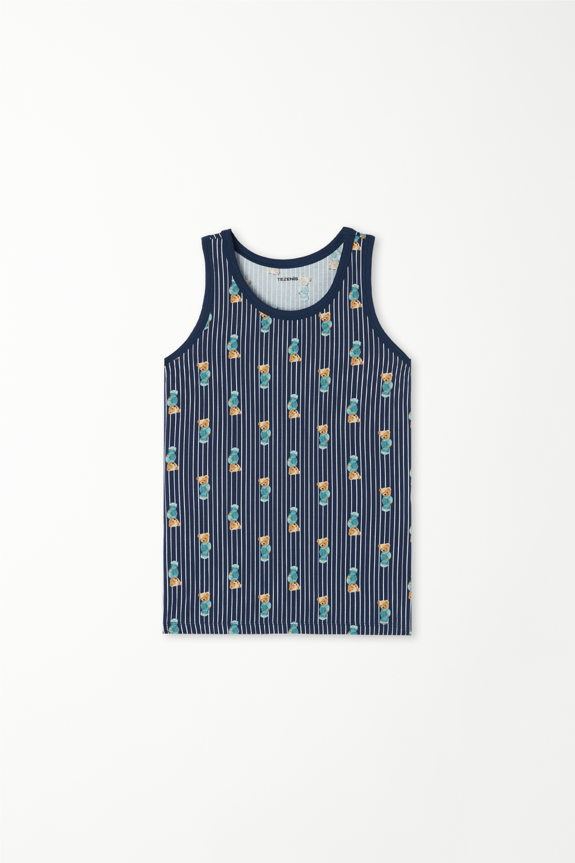 Unisex Kids' Printed Cotton Camisole with Wide Shoulder Straps