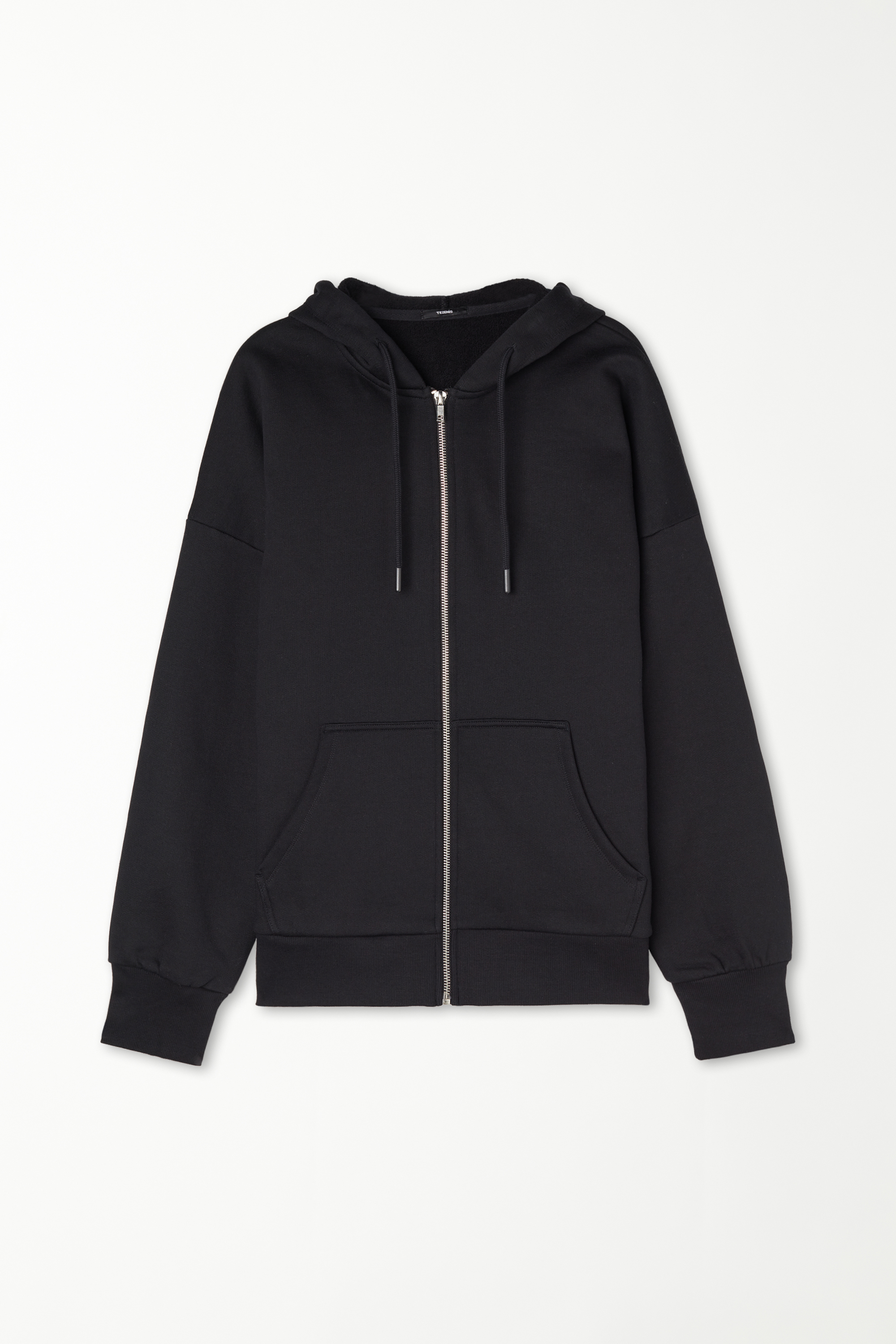 Thick Long-Sleeved Hoodie with Zip