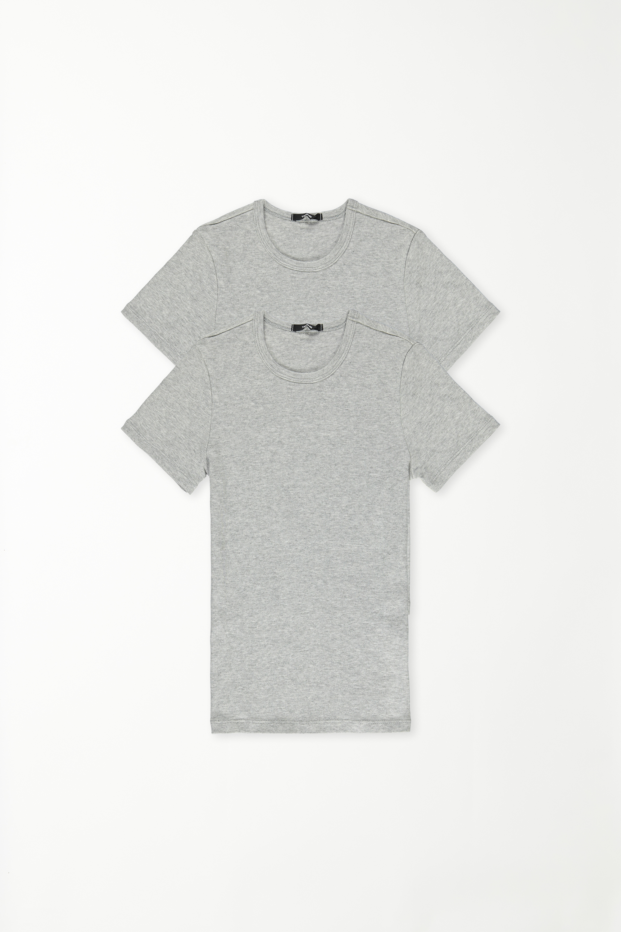 2 X Ribbed Short-Sleeved Top Multipack