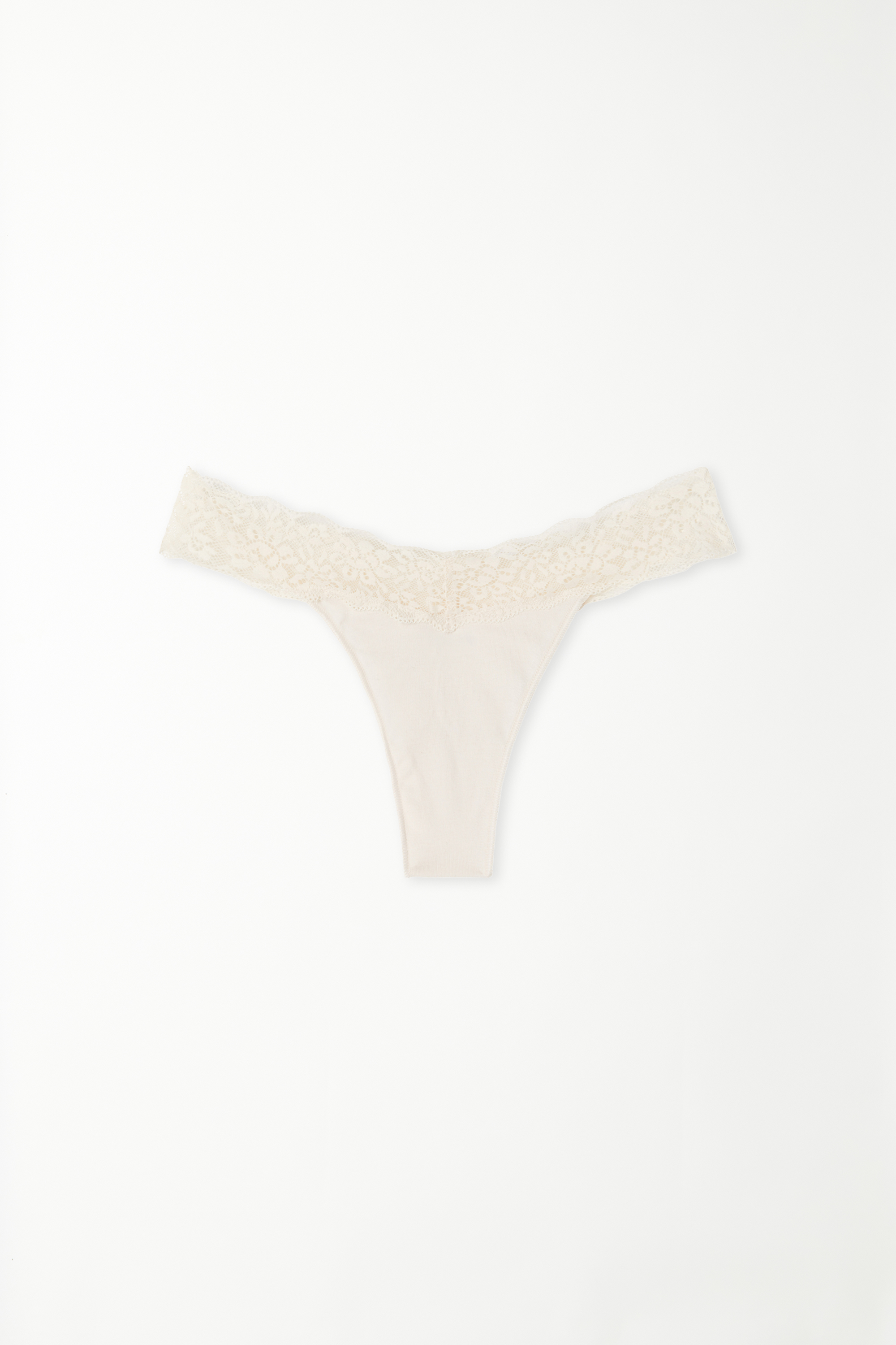 Recycled Cotton and Lace Brazilian Panties