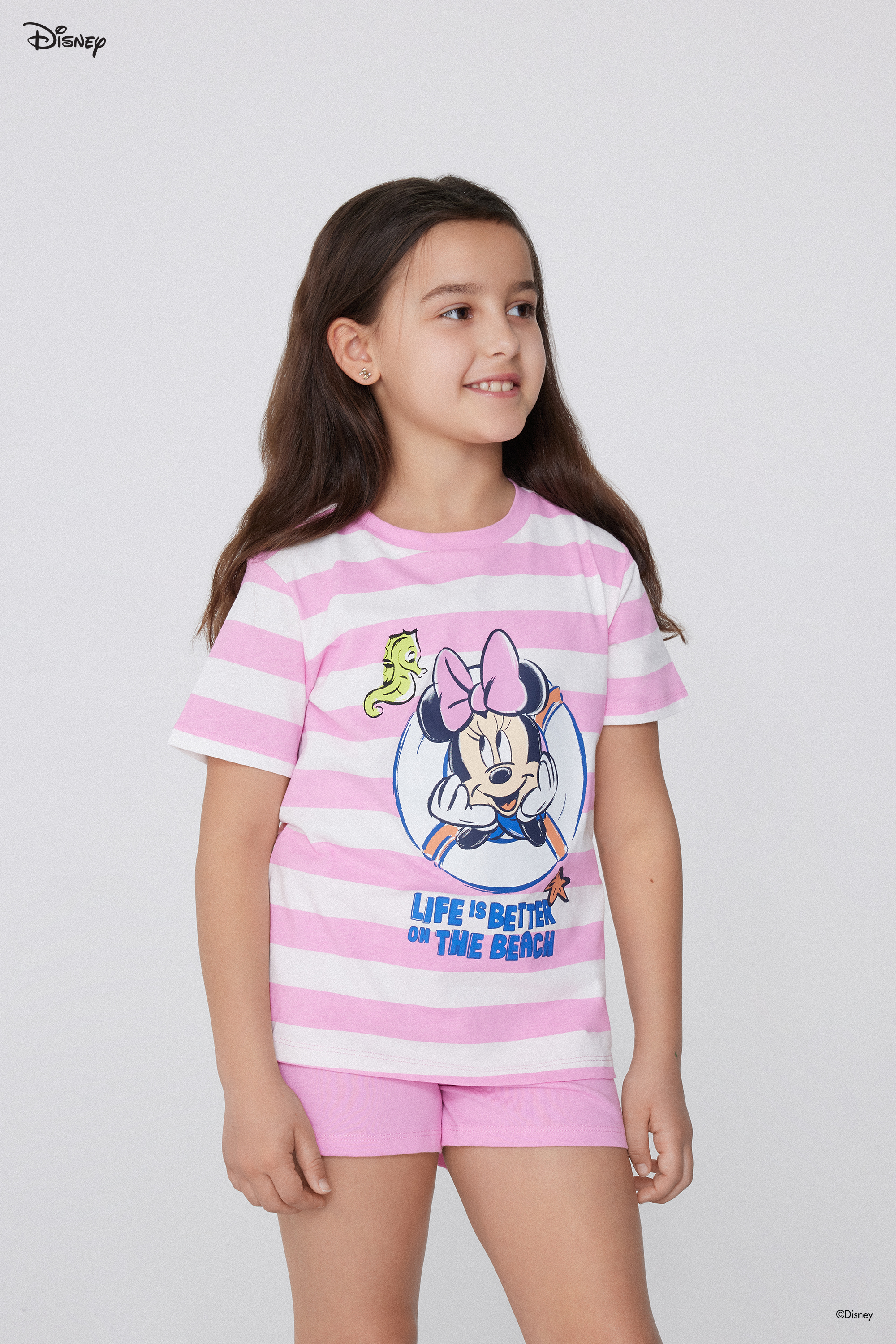 Pyjama Court in Coton Imprimé Disney Minnie
