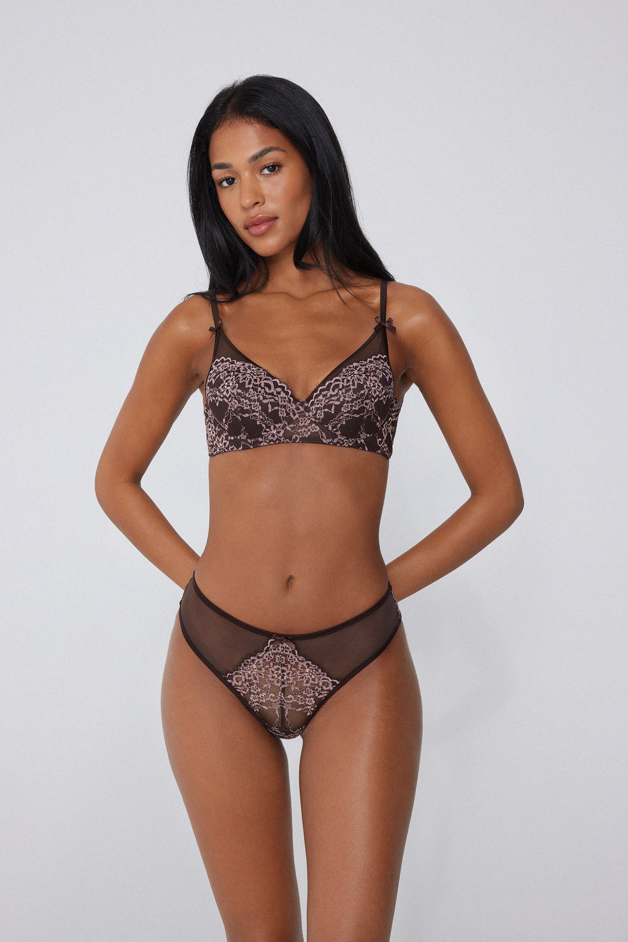 Wien Midnight Bloom Lightly Padded Balconette Bra