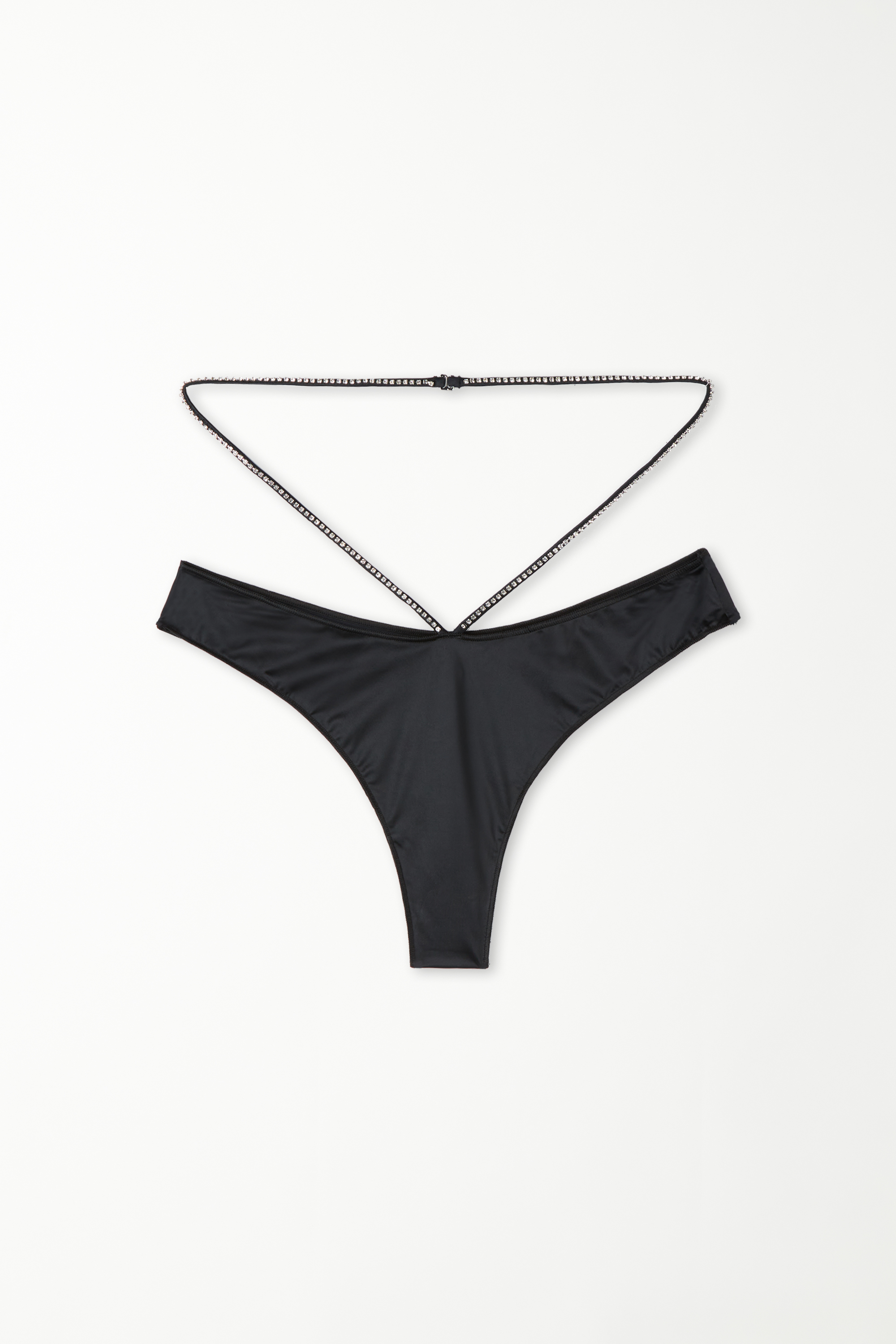 Culotte Brésilienne Échancrée Disco Strass