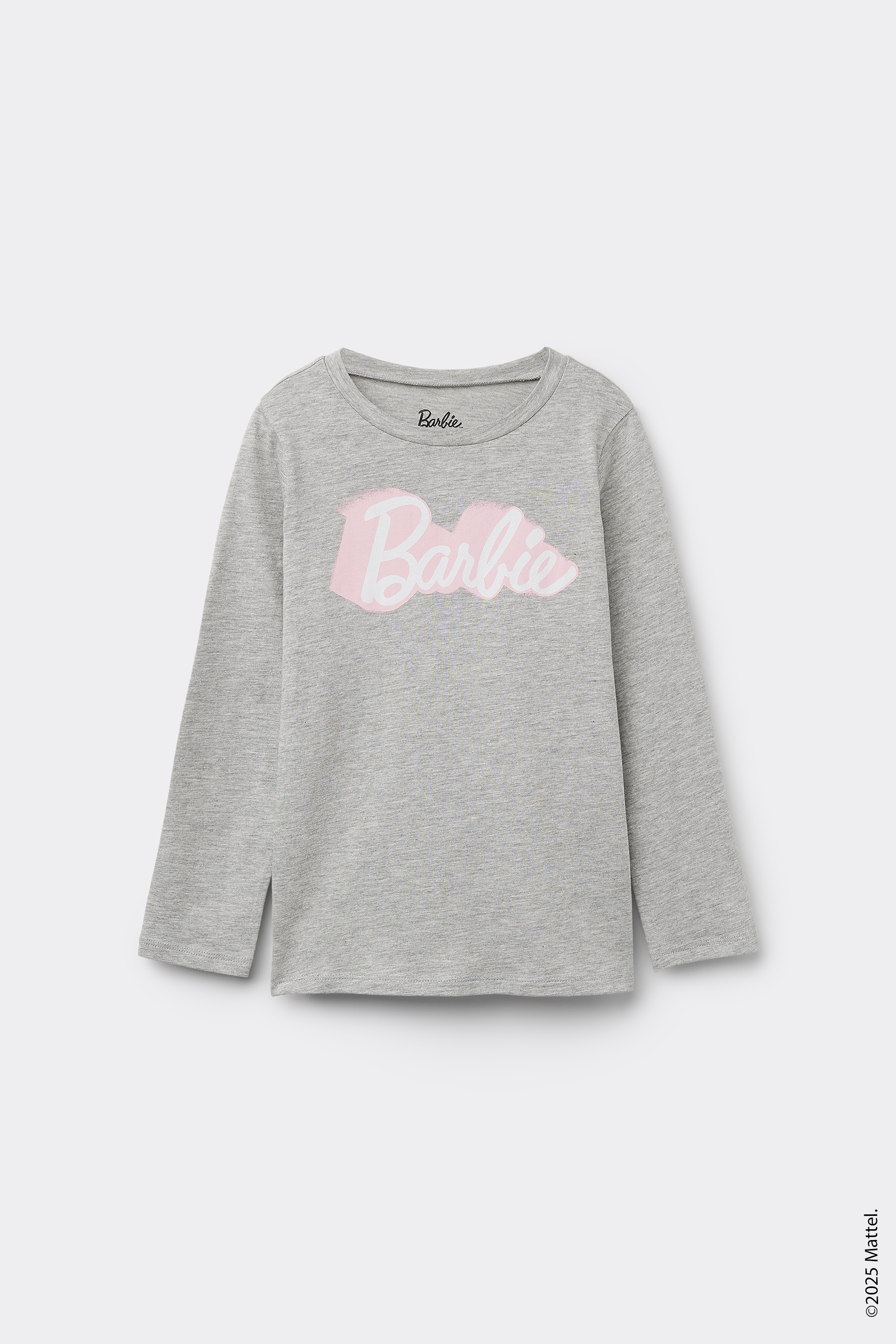 Langarmshirt aus Baumwolle mit Barbie-Print für Mädchen