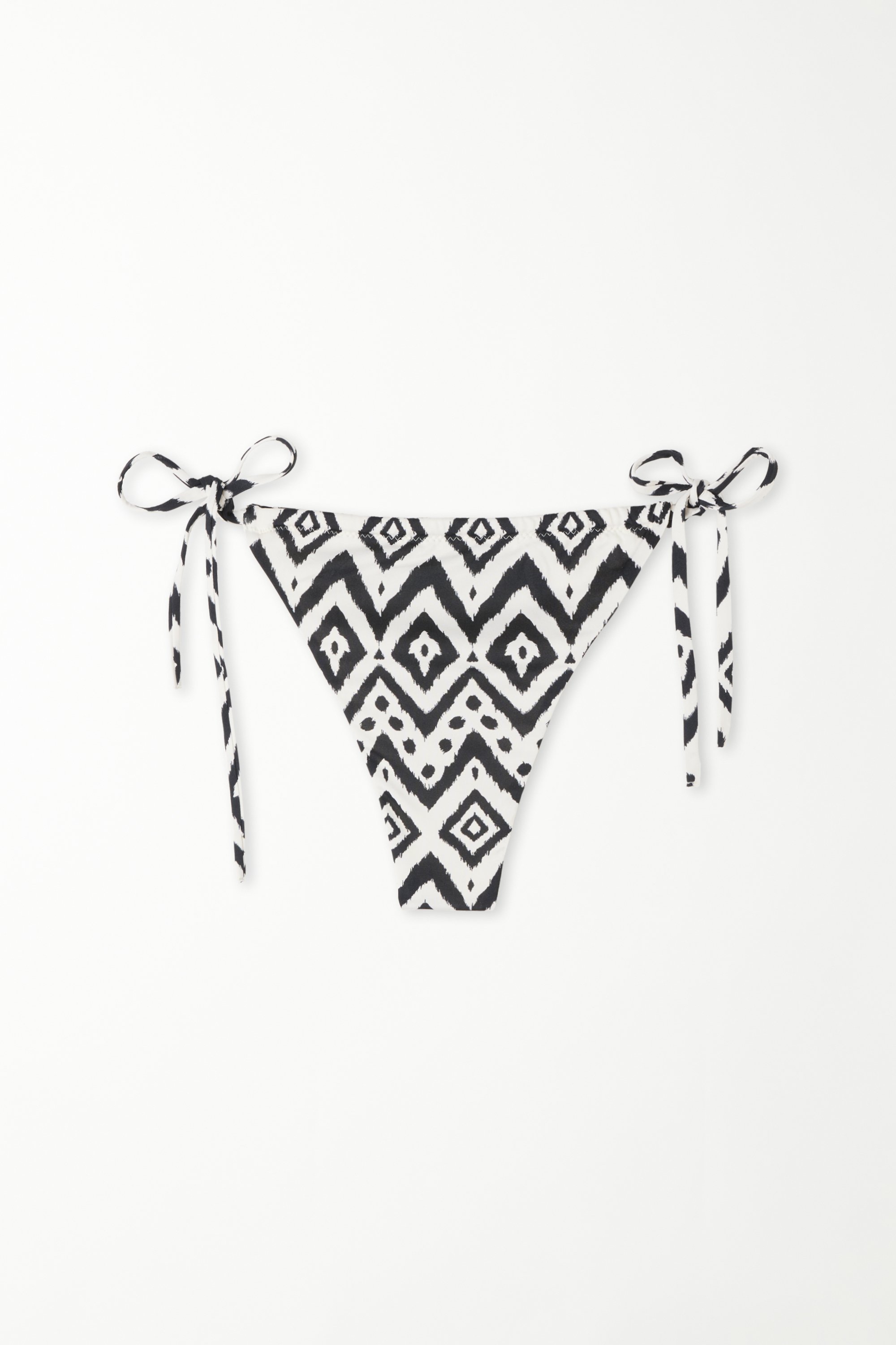 Tribal Safari Brazilian Bikini Briefs with Thin Tanga Style Panels
