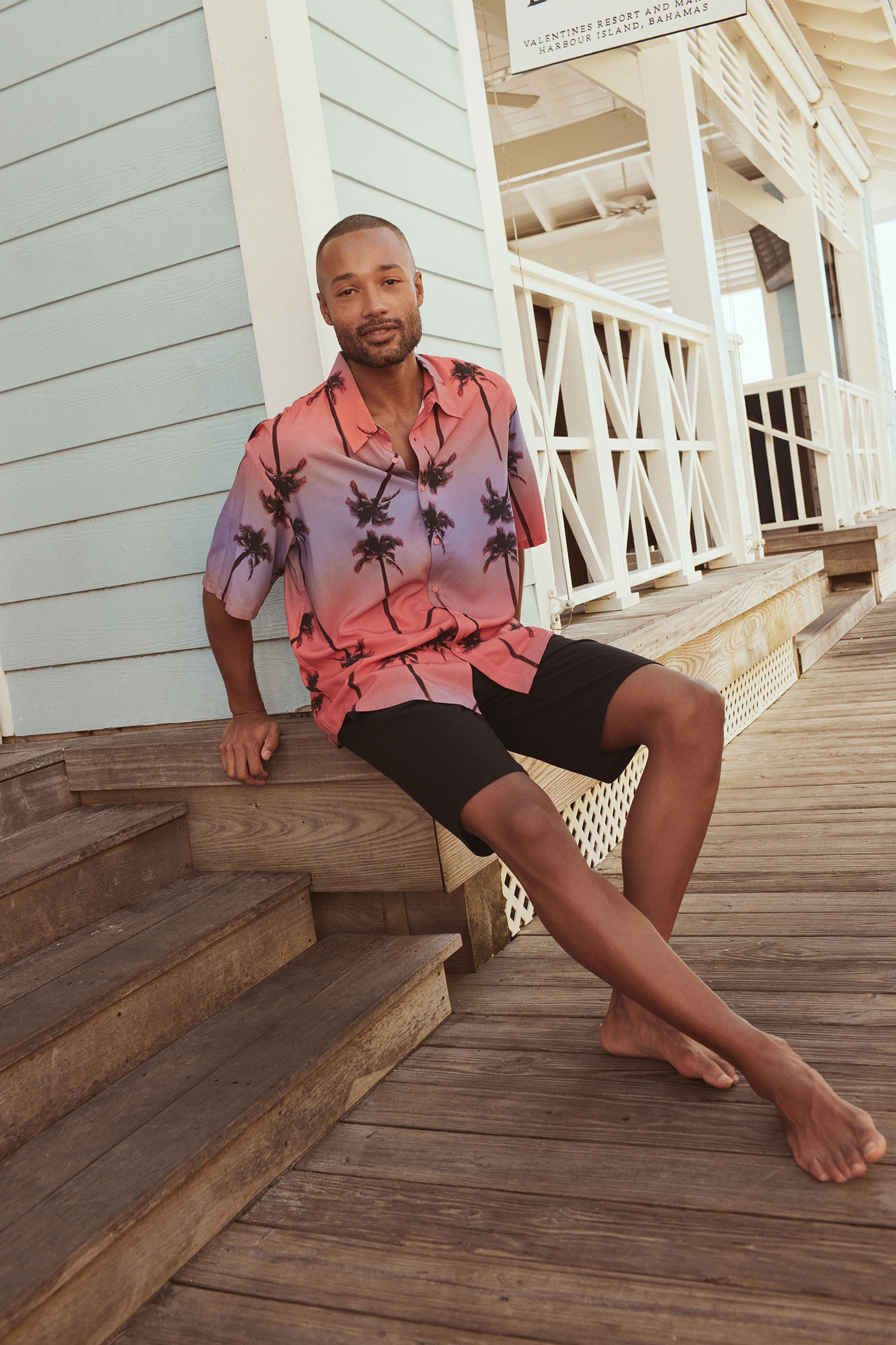 Short Sleeve Viscose Canvas Shirt