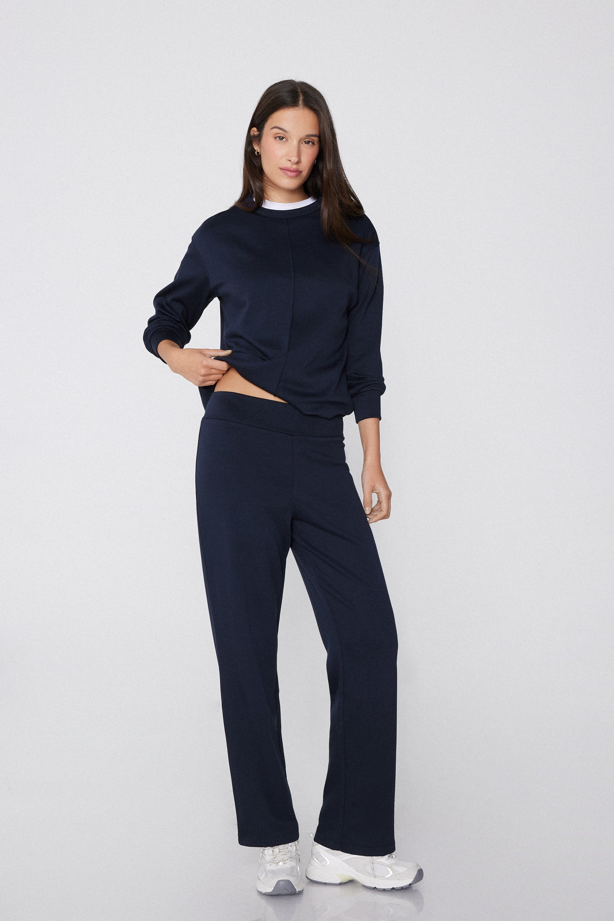 Lange Hose aus Sweatstoff Soft Touch