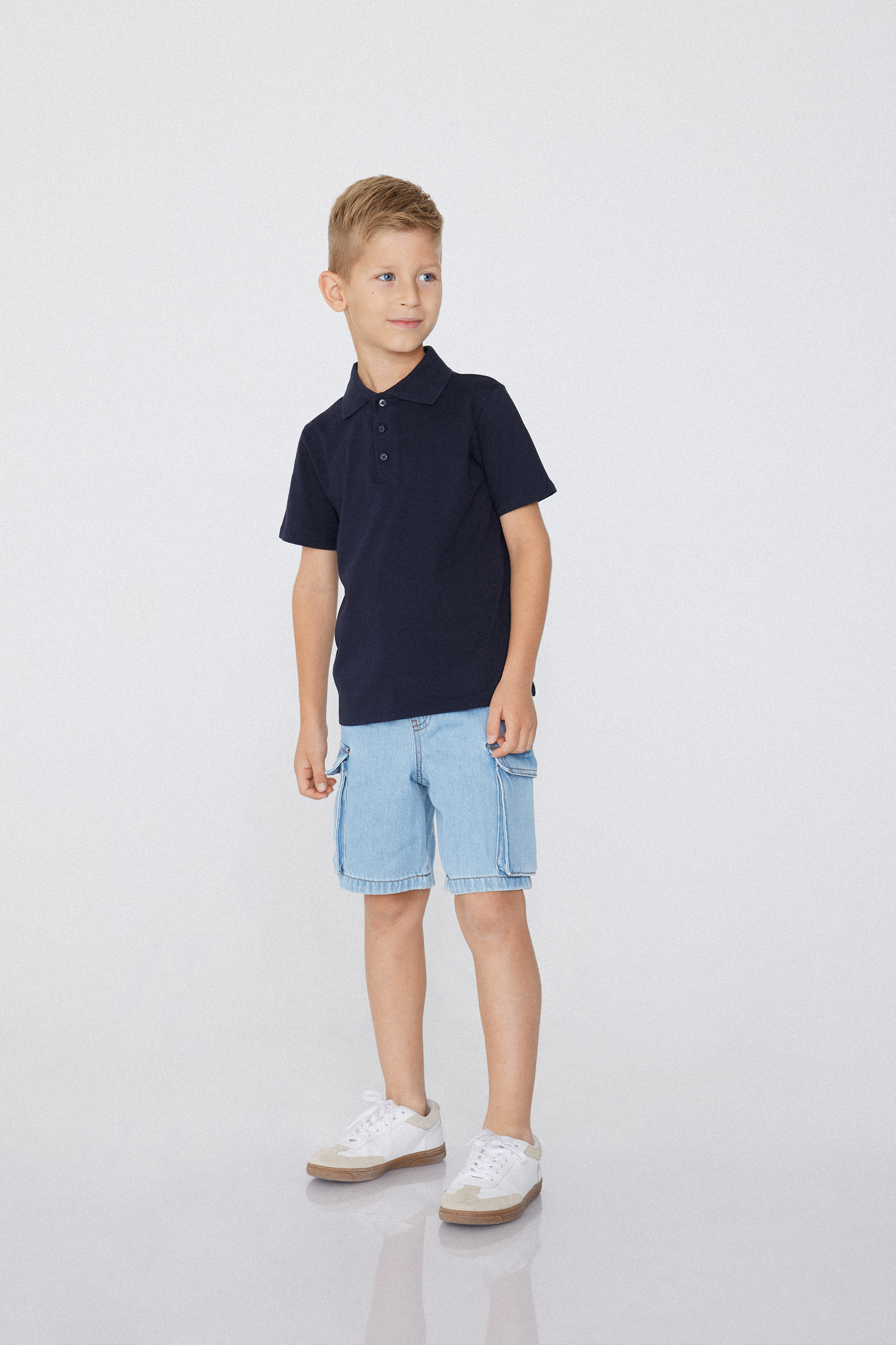 Polo de Manga Corta de Algodón para Niño