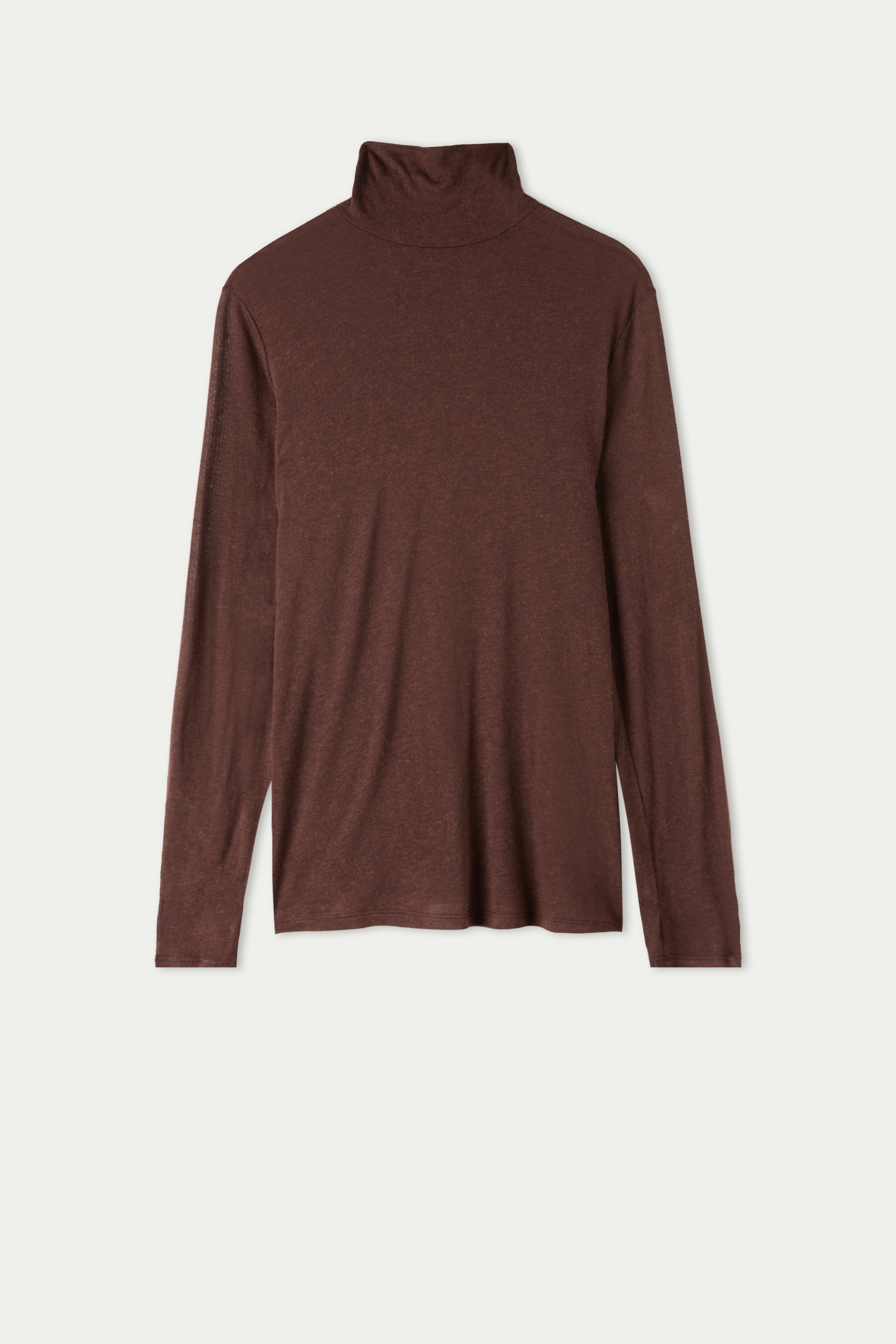 Viscose and Merino Wool Polo Neck Top