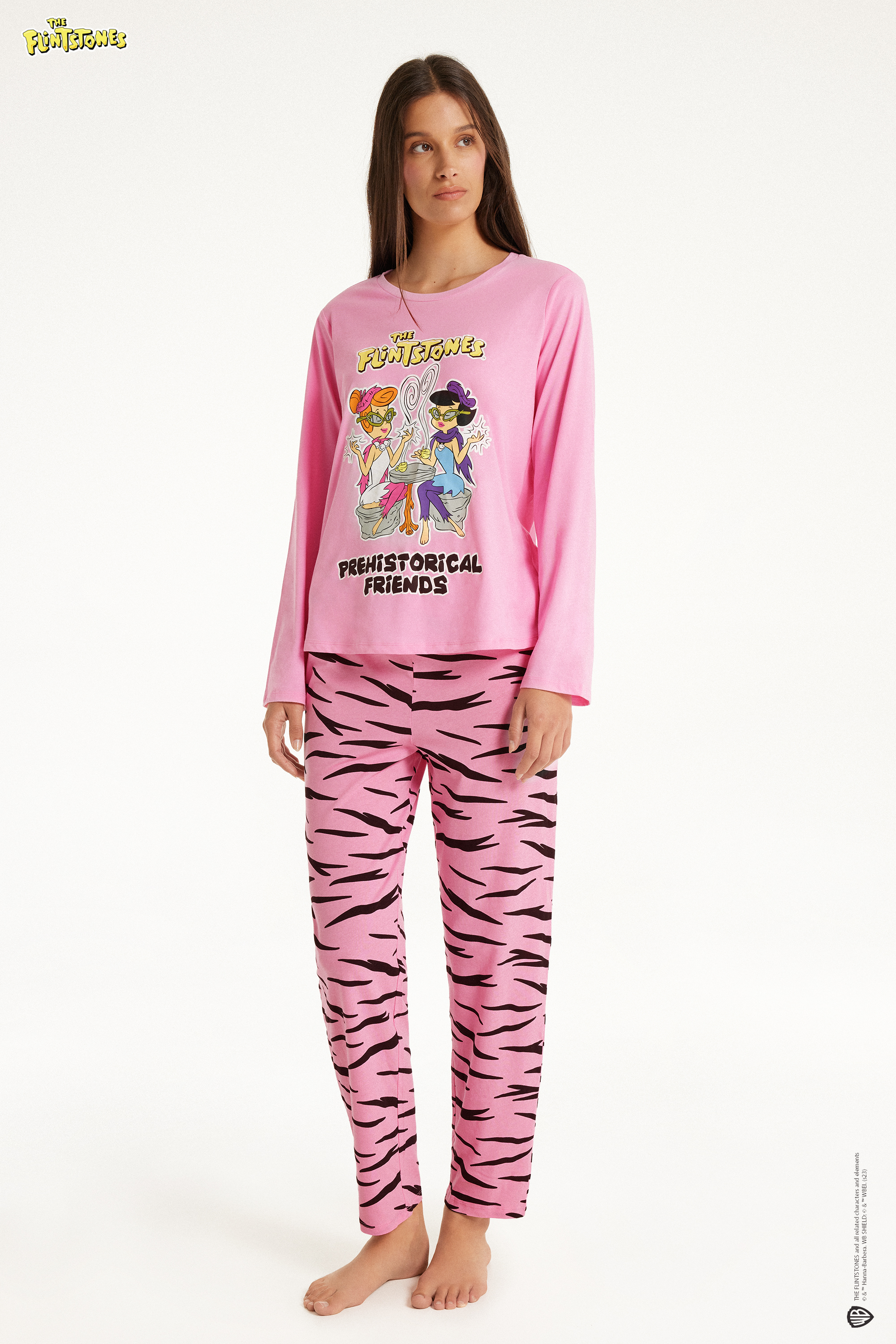 Flintstones Print Full Length Pajamas