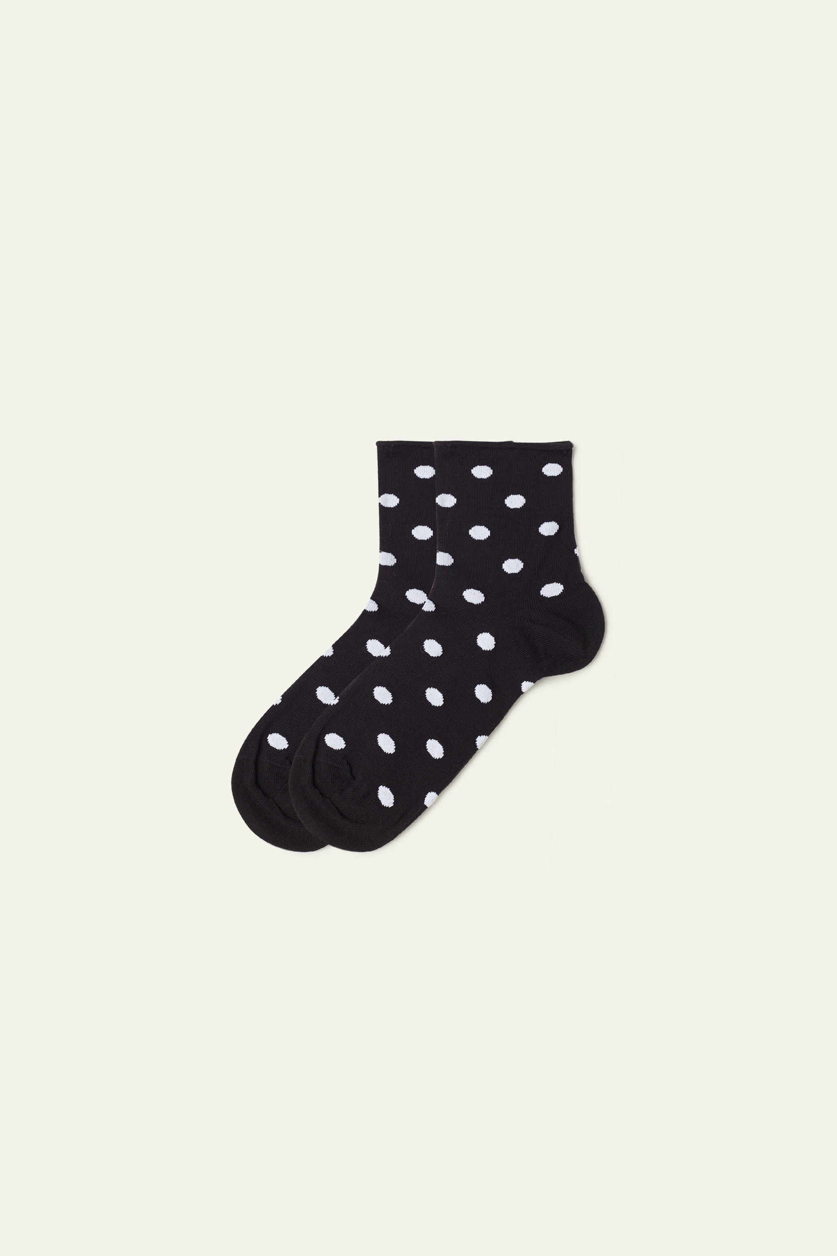 Short Patterned Hemless Cotton Socks - | Tezenis