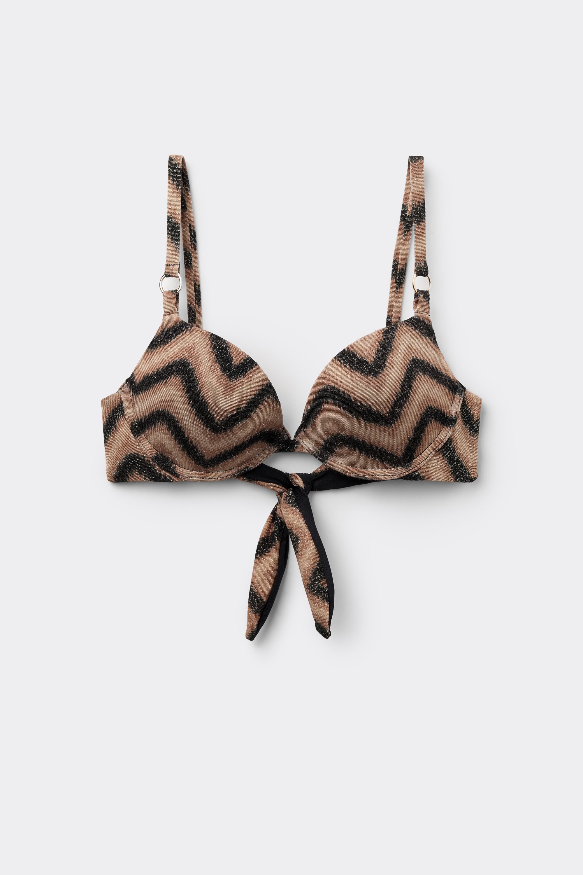 Sujetador Bikini Push-Up con Relleno Chevron Shine