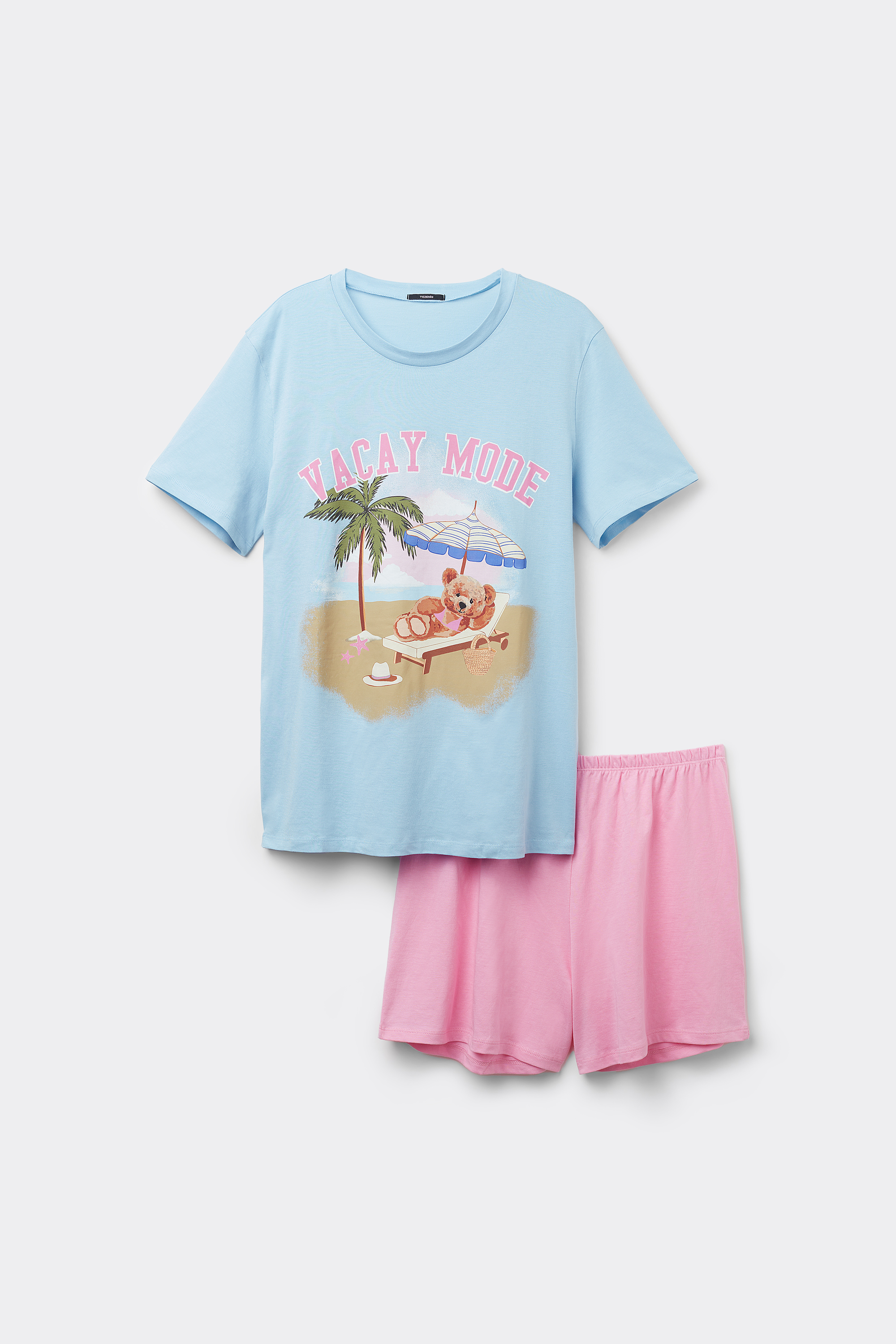 Bear Print Short Cotton Pajamas
