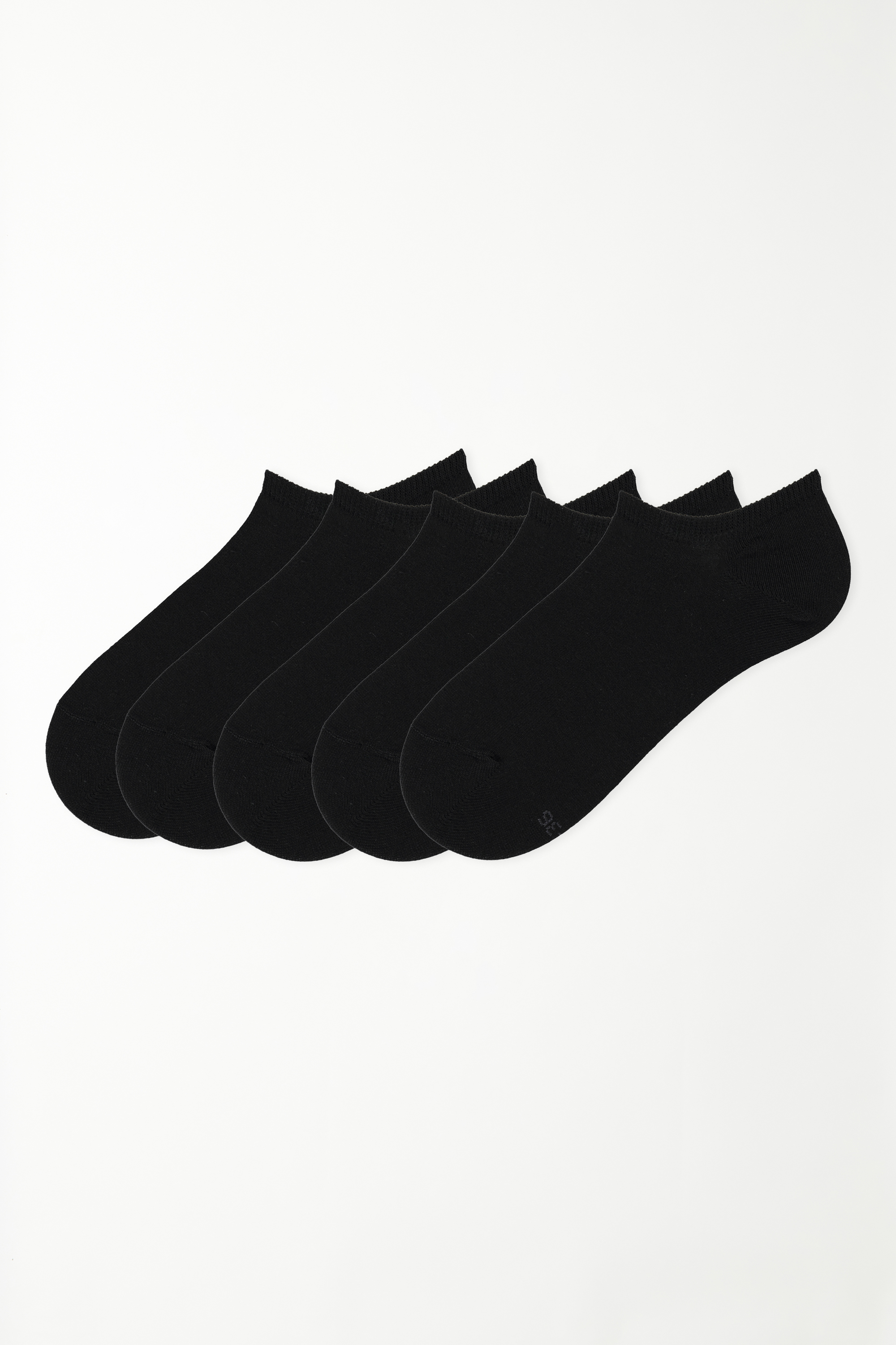 5 X Plain Colour Cotton Trainer Socks
