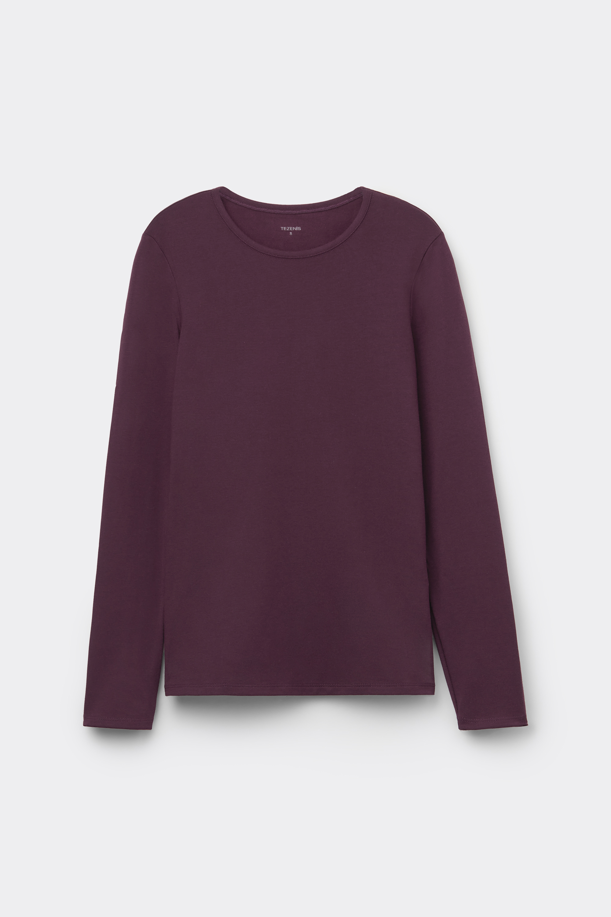 Rundhalsshirt aus Baumwolle und Thermo-Modal