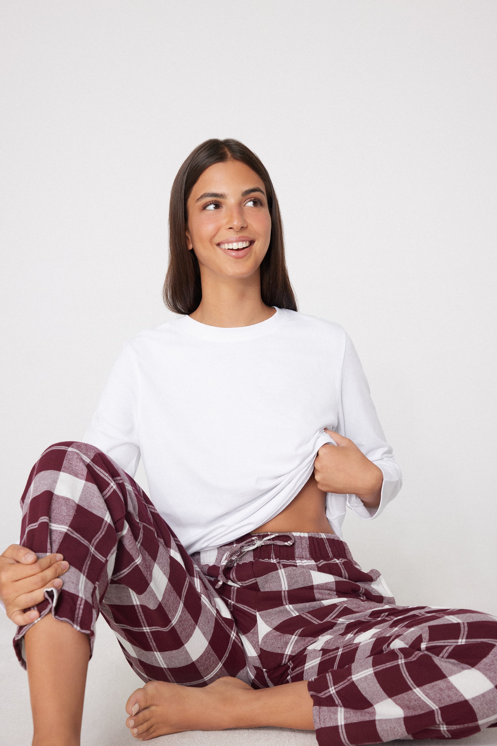 Maglia Manica Lunga Girocollo Cotone e Modal