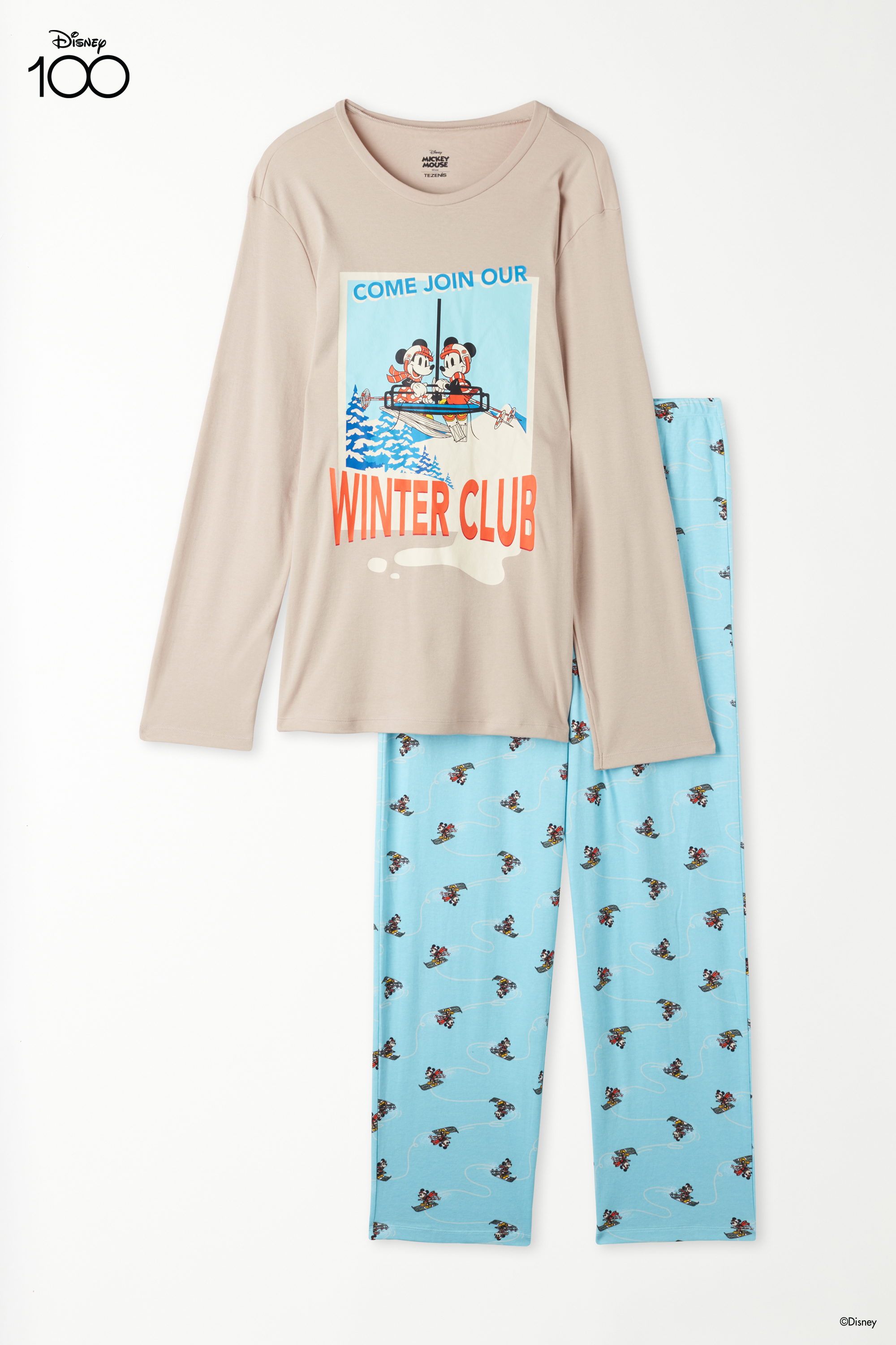 Pyjama Long en Coton Épais Disney Homme